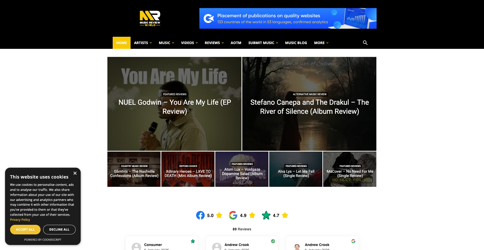 Music Review World | Music Review Website You Can Trust entity-database programmatic SEO template - 2289 monthly traffic