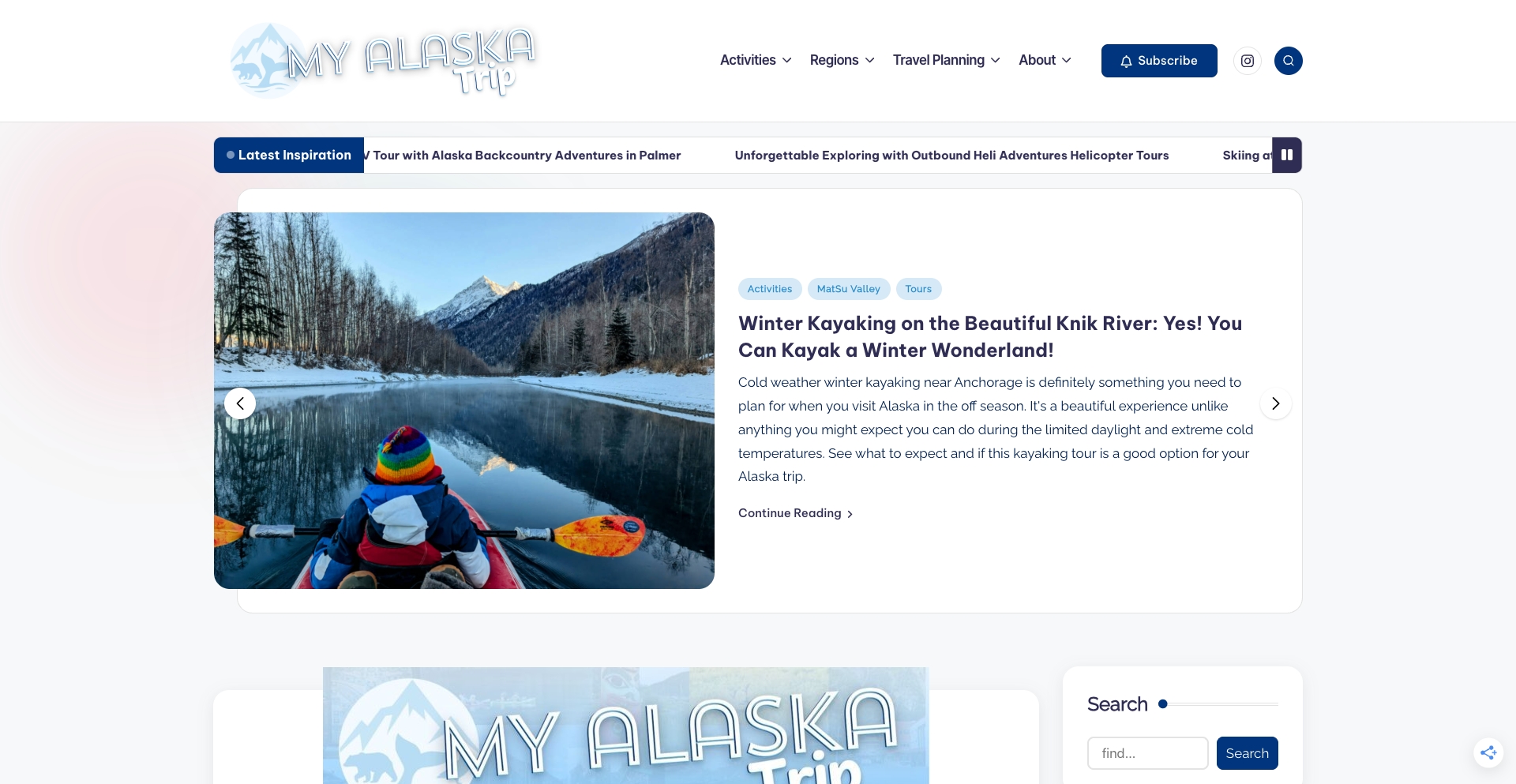 Welcome to My Alaska Trip location-data programmatic SEO template - 134 monthly traffic