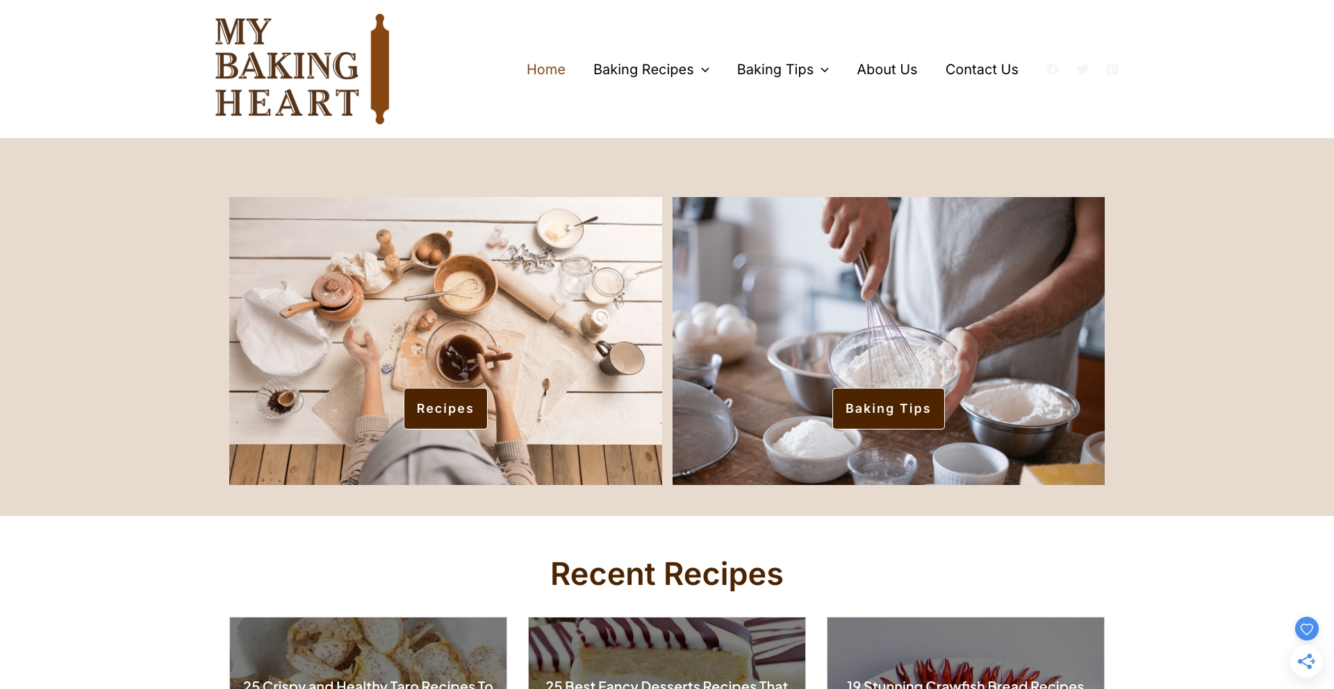 Mybakingheart recipe programmatic SEO template - 0 monthly traffic