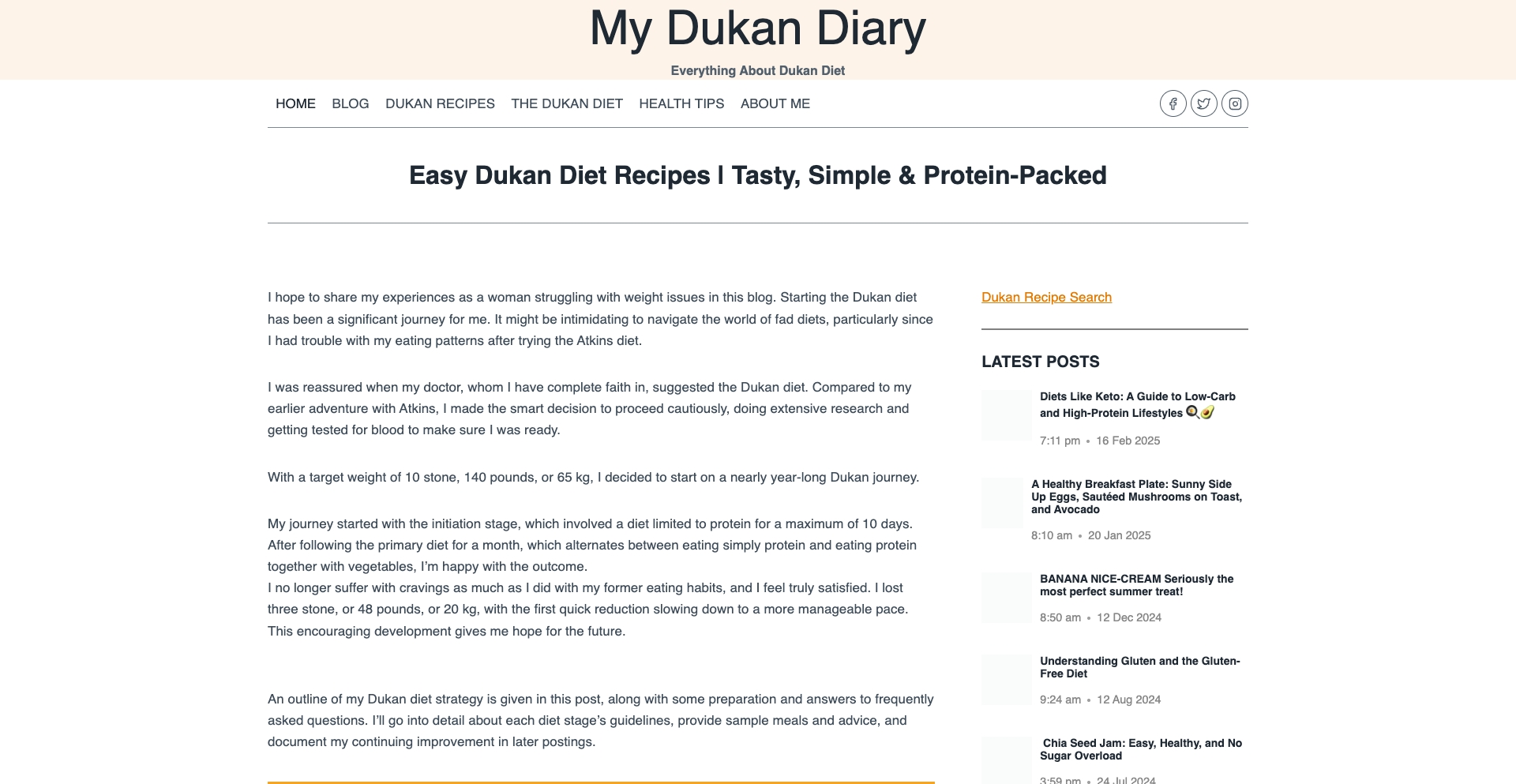 My Dukan Diary phase-template programmatic SEO template - 0 monthly traffic