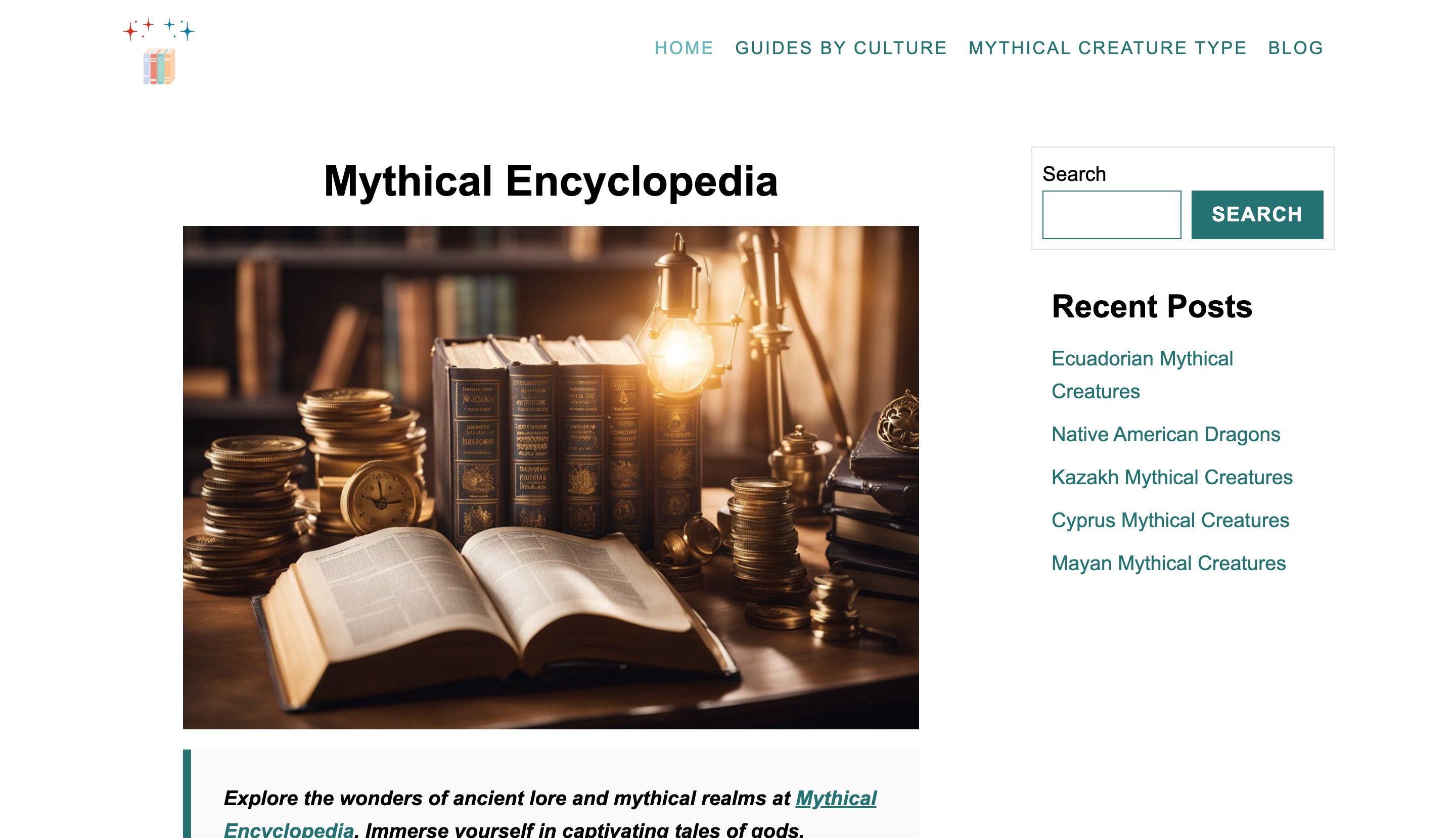 Mythical Encyclopedia culture-creature programmatic SEO template - 0 monthly traffic