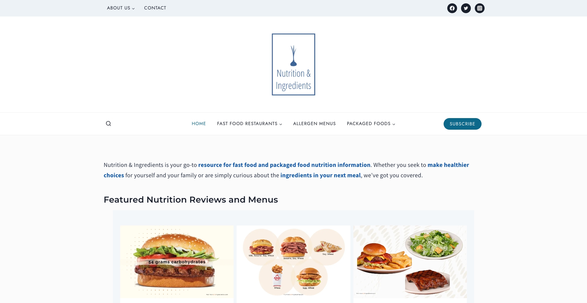 Fast Food and Packaged Food Nutrition Reports entity-database programmatic SEO template - 0 monthly traffic