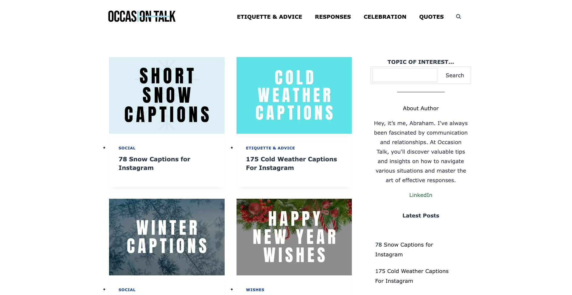 occasiontalk.com location-data programmatic SEO template - 10K+ monthly traffic