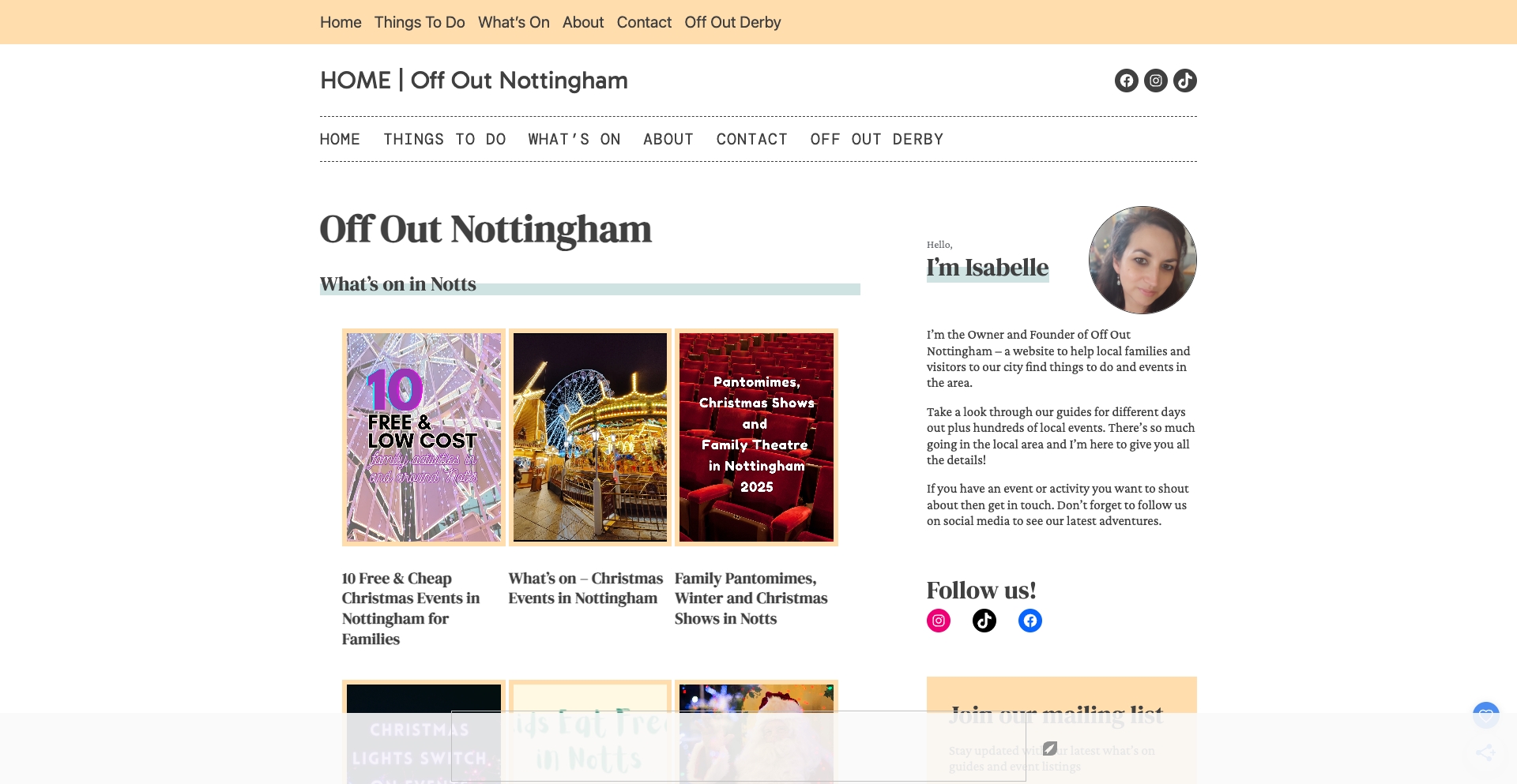 Off Out Nottingham entity-database programmatic SEO template - 158 monthly traffic