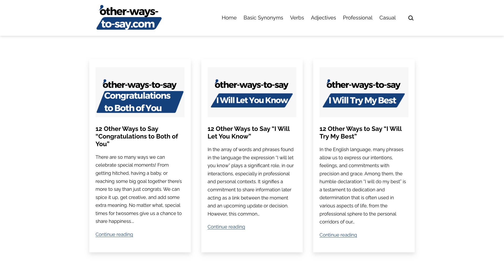 other-ways-to-say.com template programmatic SEO template - 2588 monthly traffic