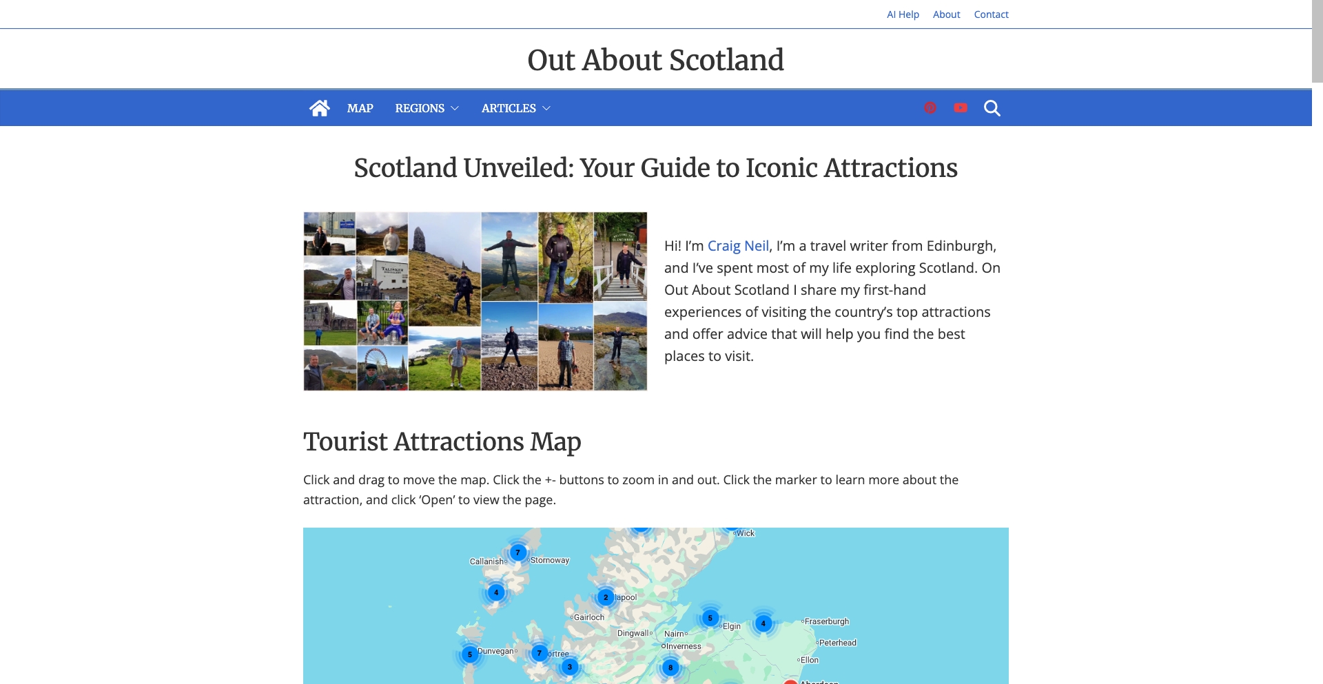 Outaboutscotland location programmatic SEO template - 276 monthly traffic