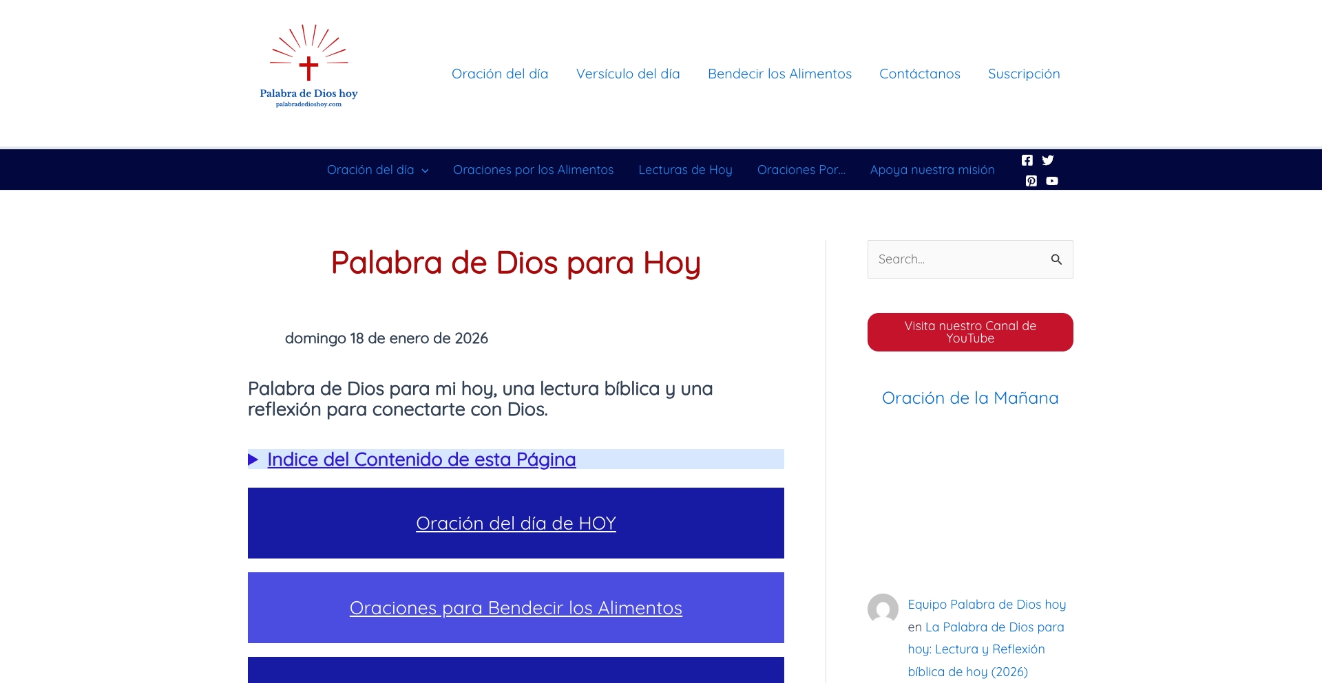 Palabra de Dios Hoy date-template programmatic SEO template - 321 monthly traffic