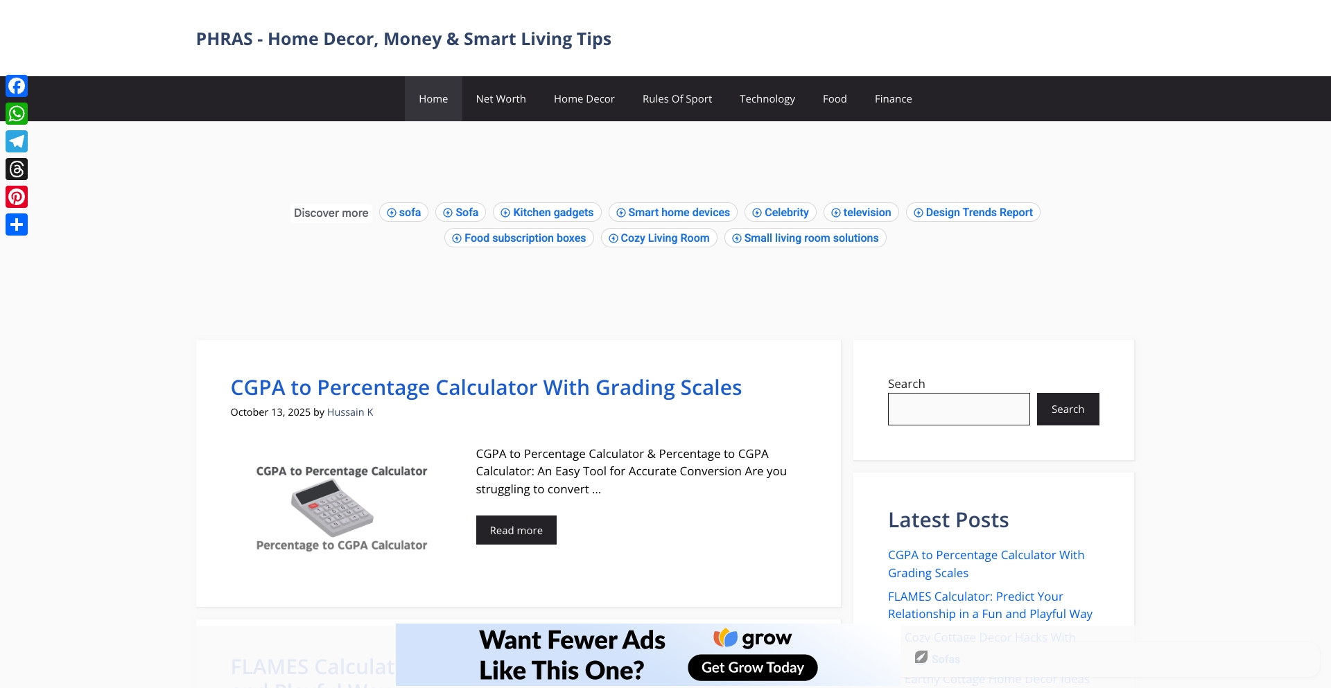 Phras content programmatic SEO template - 445 monthly traffic