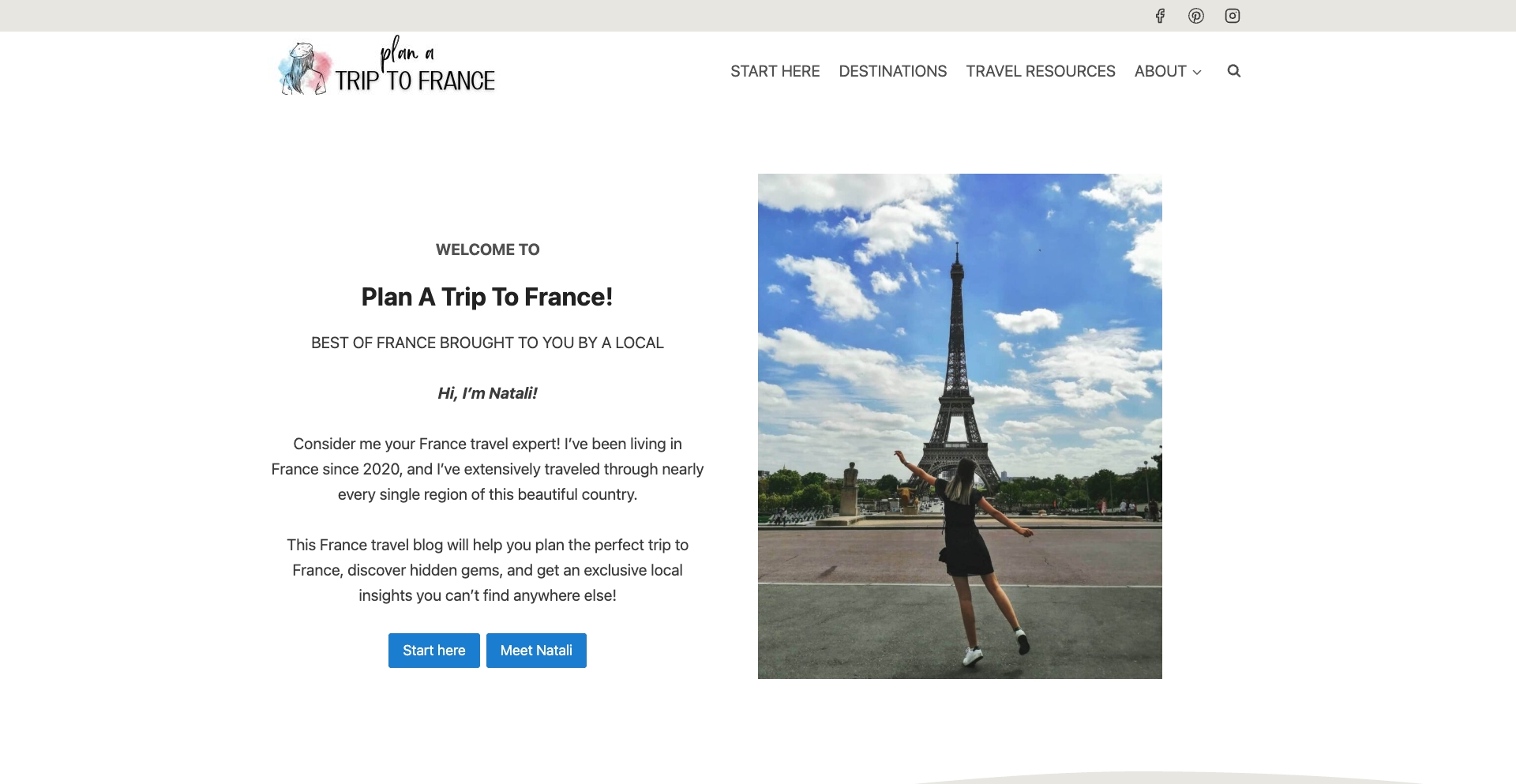 France Travel Blog | Plan A Trip To France location-data programmatic SEO template - 2828 monthly traffic