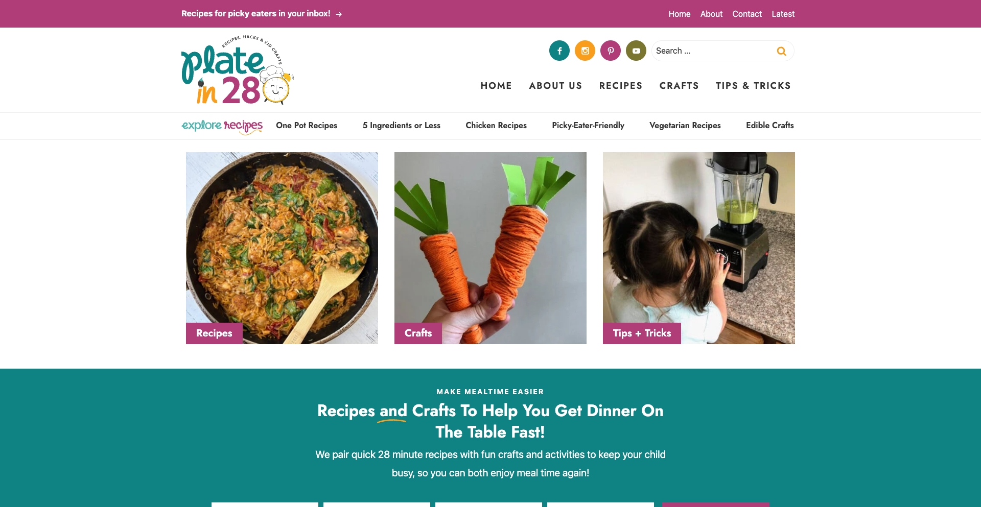 Quick Recipes and Activities for Kids recipe programmatic SEO template - 1771 monthly traffic