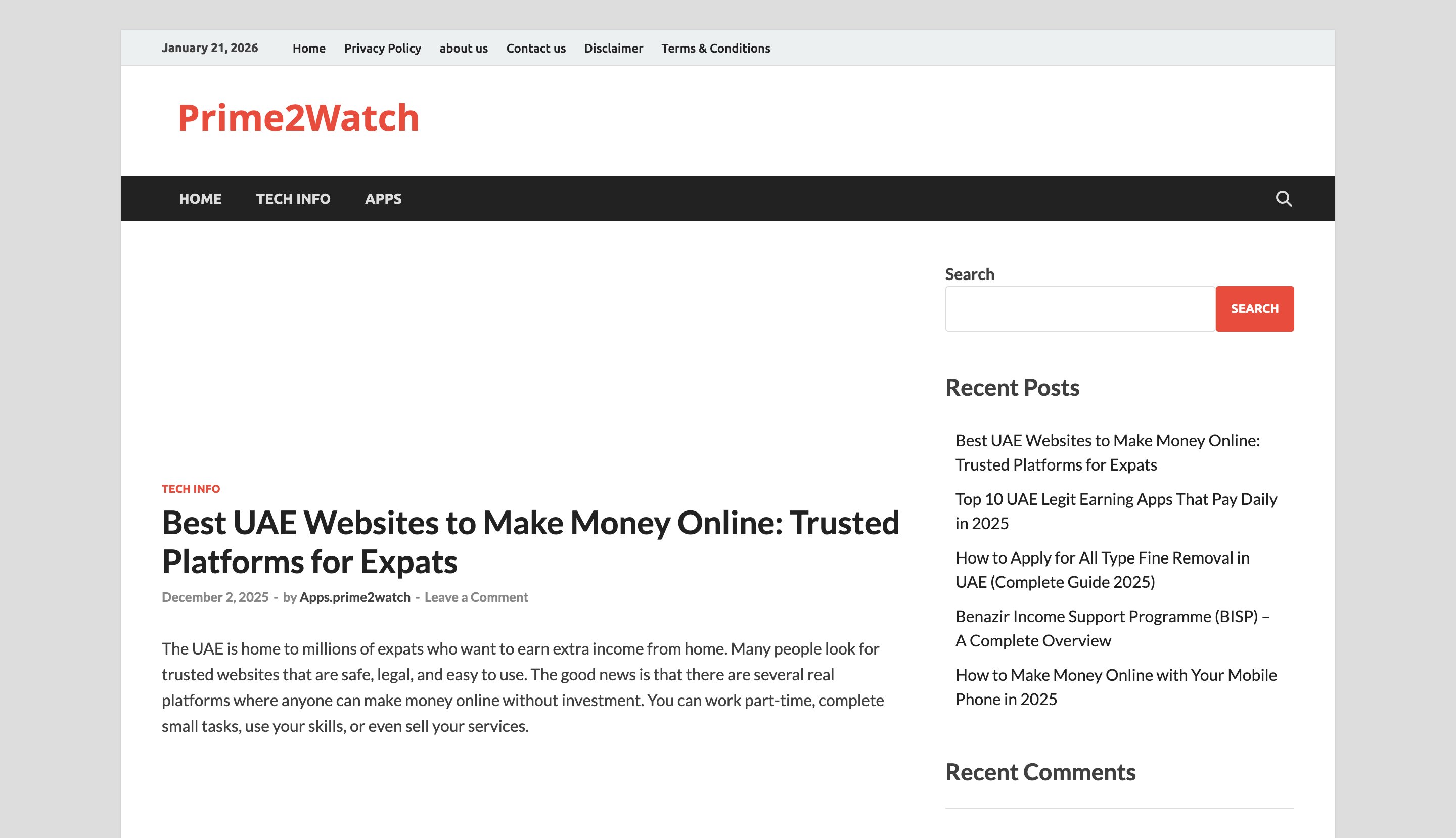 Prime2Watch template