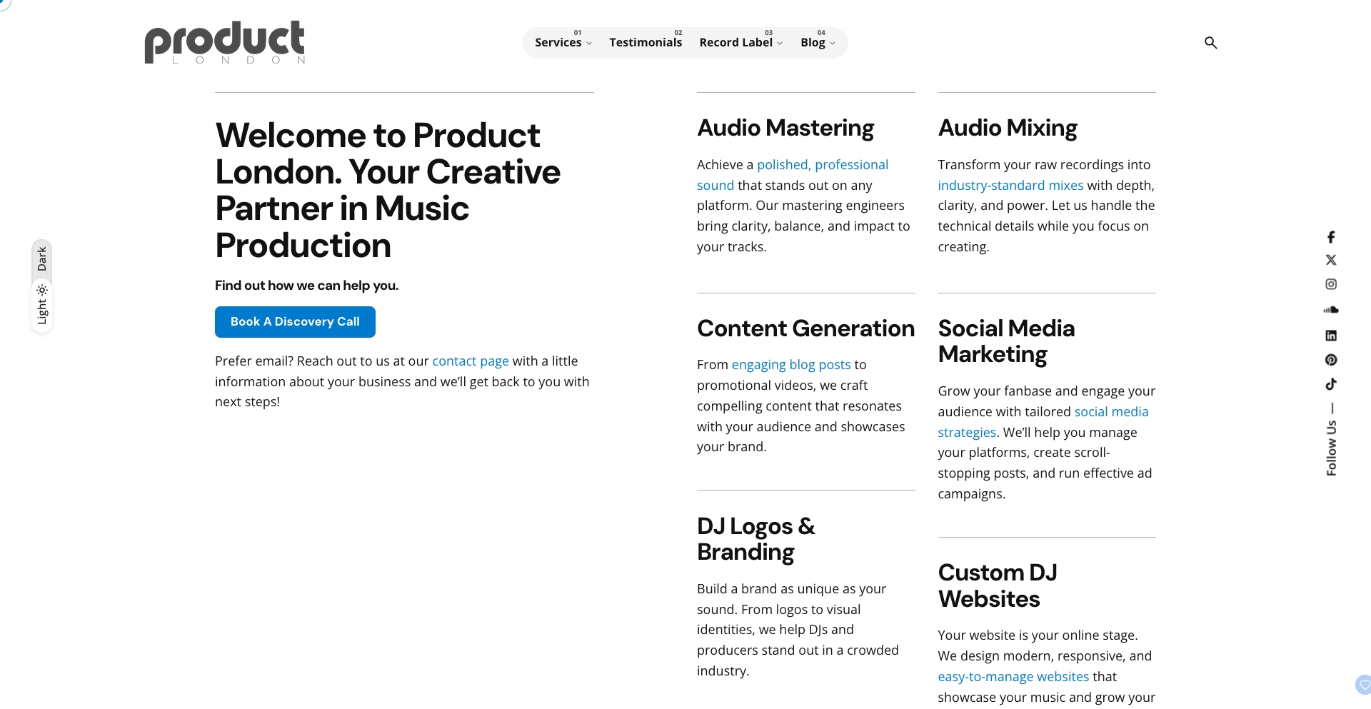 Product London music-genre programmatic SEO template - 75 monthly traffic