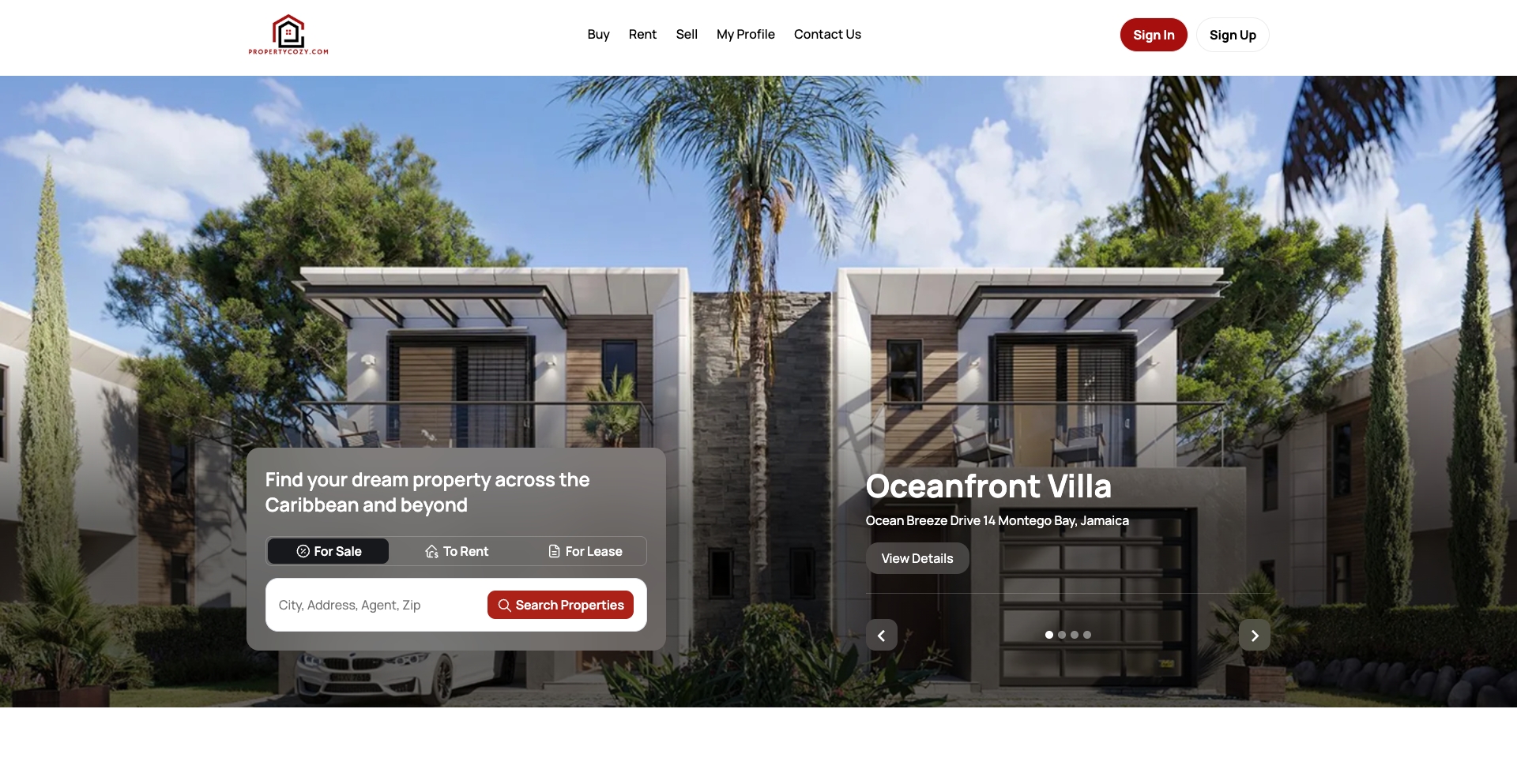 Property Cozy location-database programmatic SEO template - 1.2K monthly traffic