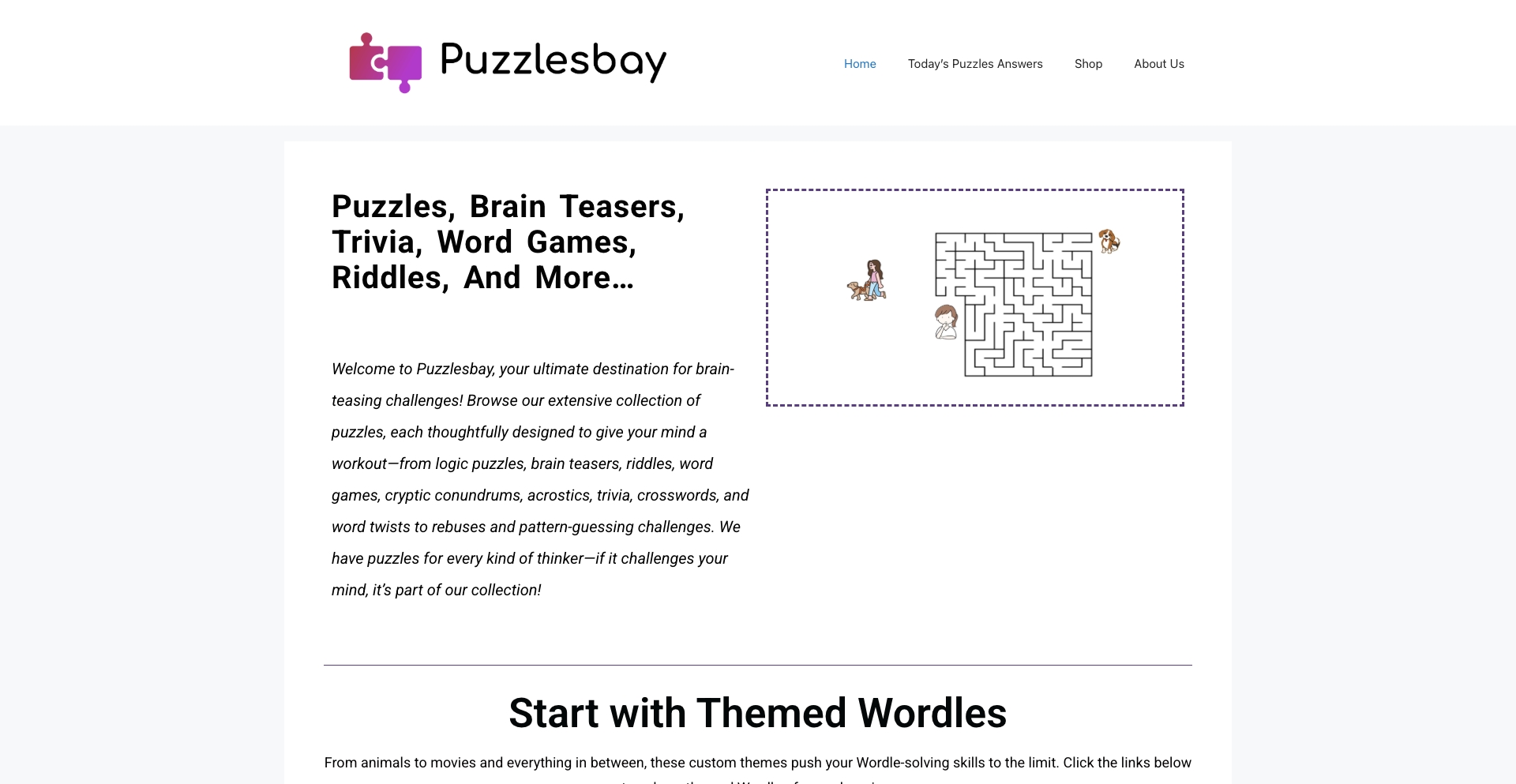 Puzzlesbay content programmatic SEO template - 10462 monthly traffic