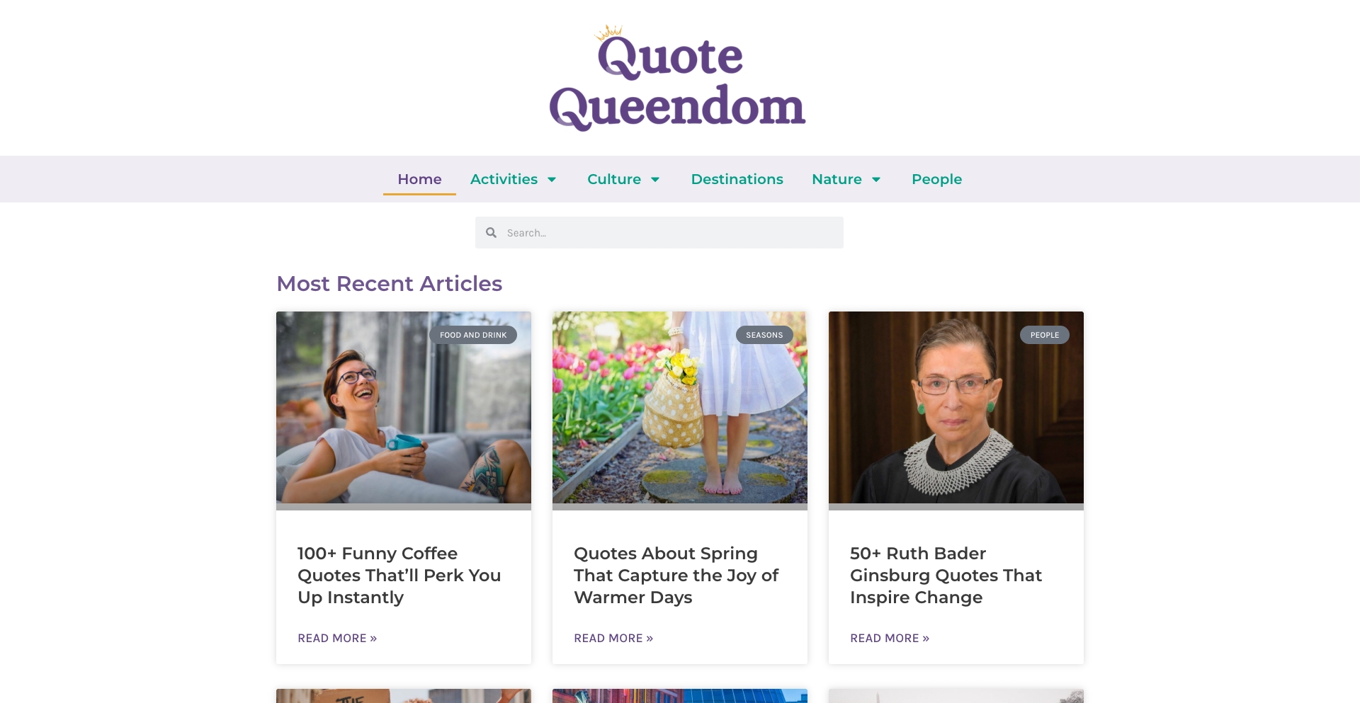Quote Queendom: Quotes, Quips, and Captions entity-database programmatic SEO template - 8941 monthly traffic