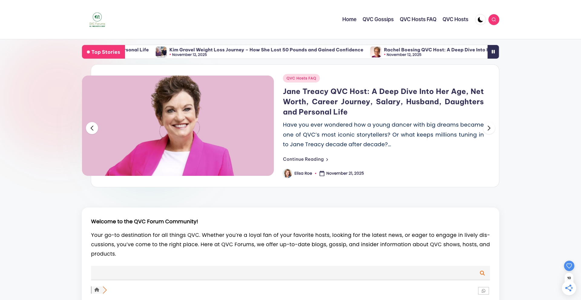Qvcforums entity-database programmatic SEO template - 1808 monthly traffic