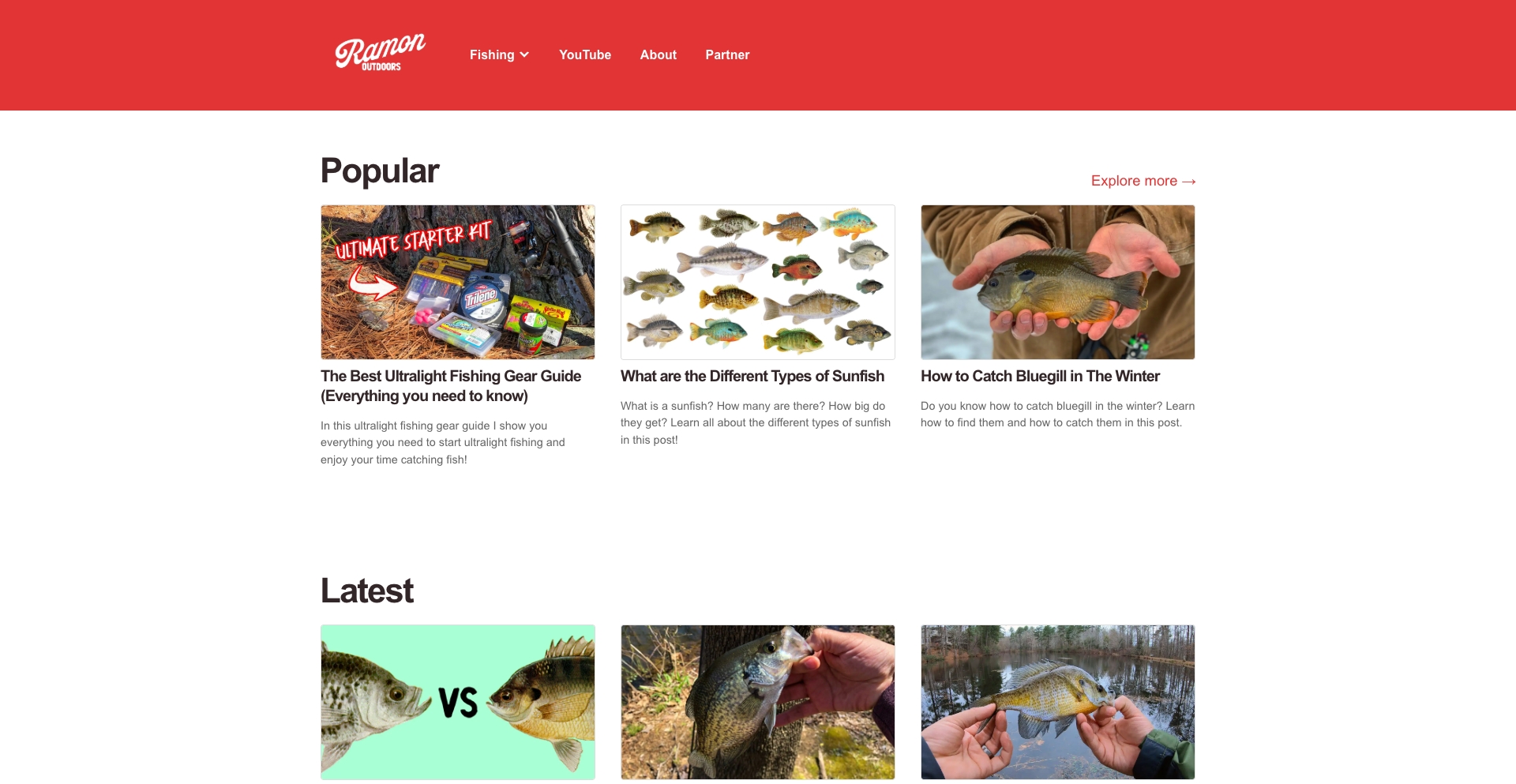 Ramon Outdoors – Ultralight Fishing Content Creator comparison programmatic SEO template - 497 monthly traffic
