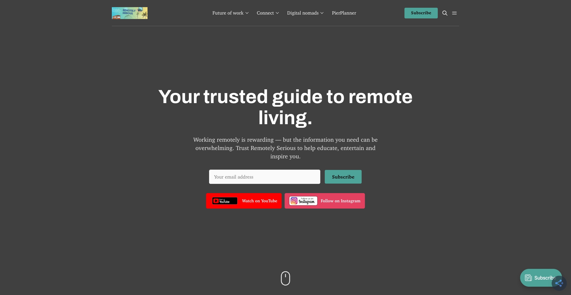 Remotely Serious — For smart remote workers and digital nomads comparison programmatic SEO template - 8 monthly traffic