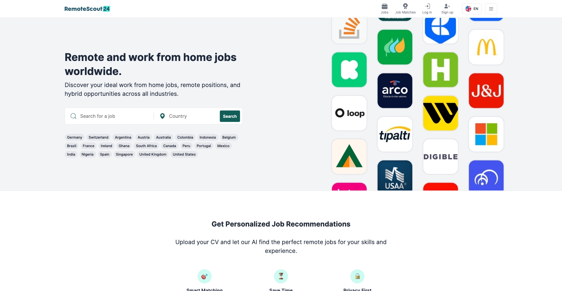 Remote jobs & hybrid jobs worldwide location-data programmatic SEO template - 254 monthly traffic
