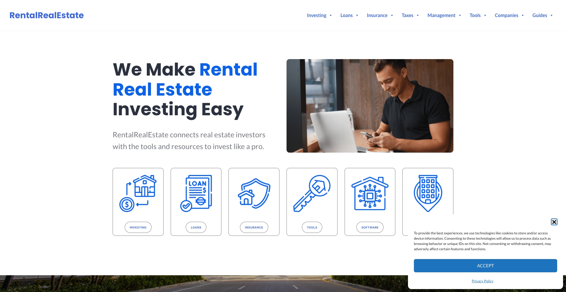RentalRealEstate: The Ultimate Rental Property Investor Platform tool programmatic SEO template - 3406 monthly traffic