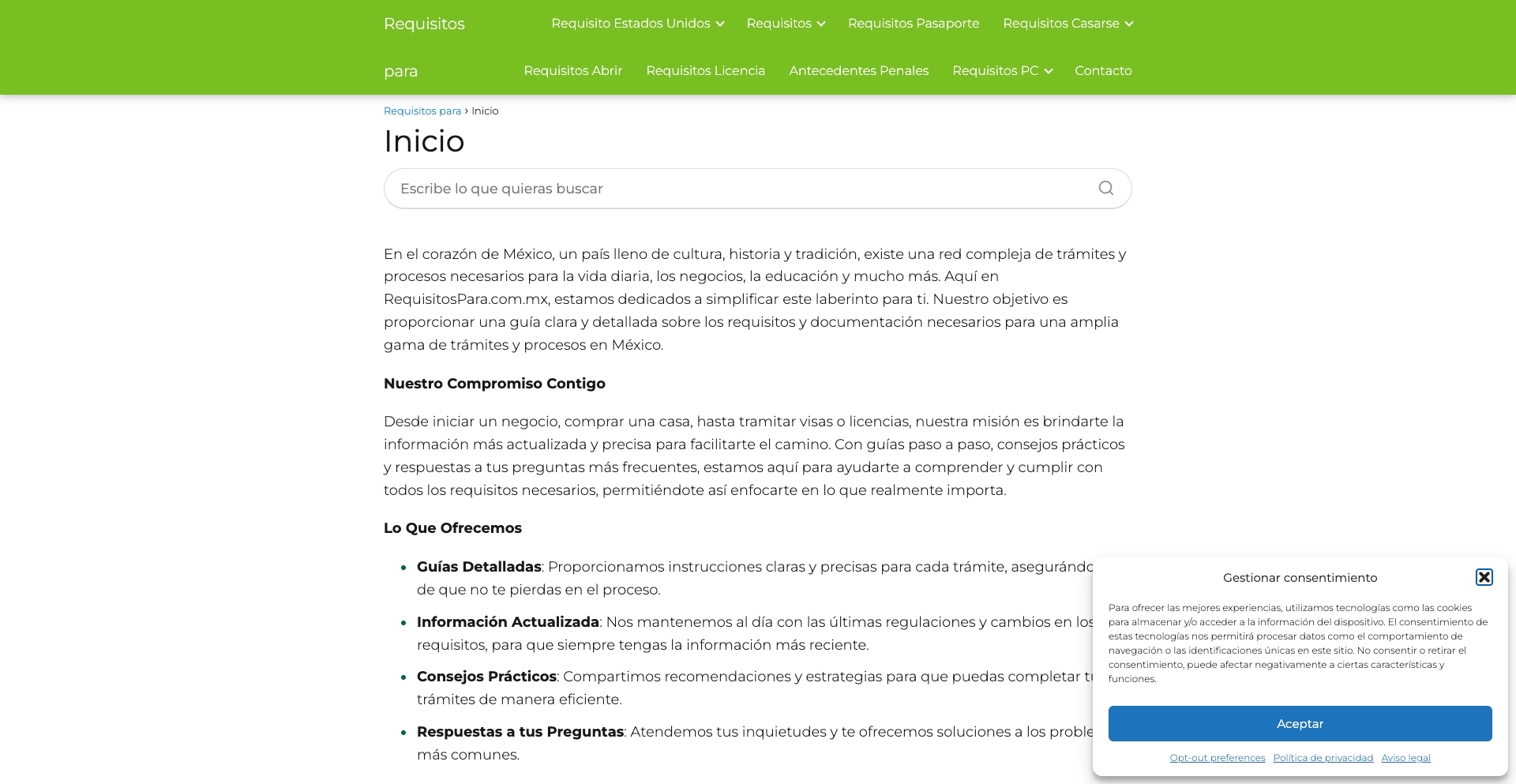 Requisitos Para process-templates programmatic SEO template - 62 monthly traffic