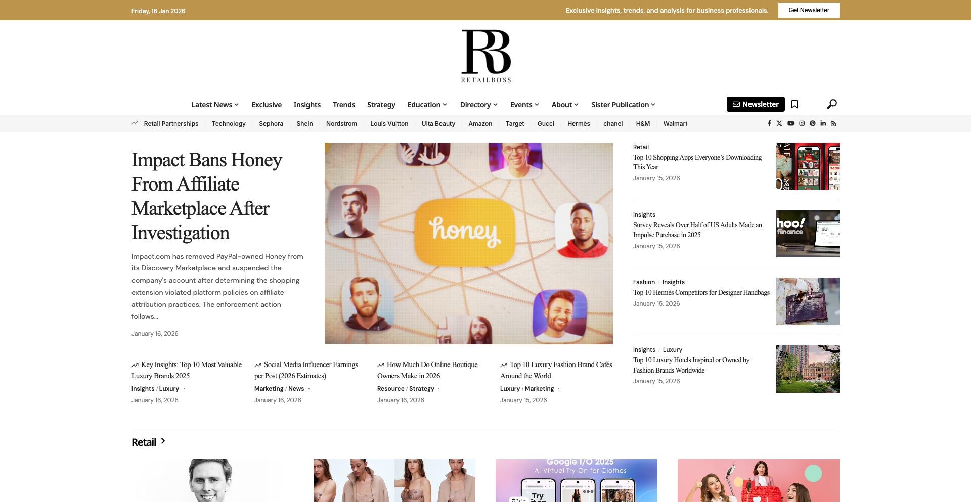 Retail News: Latest Trends in Fashion & Beauty Industry template programmatic SEO template - 9845 monthly traffic