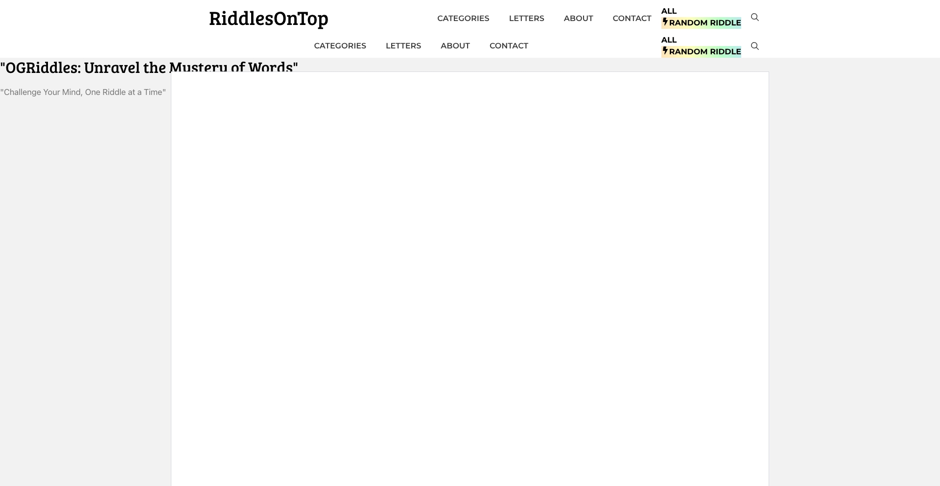 OGRiddles: Unravel the Mystery of Words entity-database programmatic SEO template - 6 monthly traffic