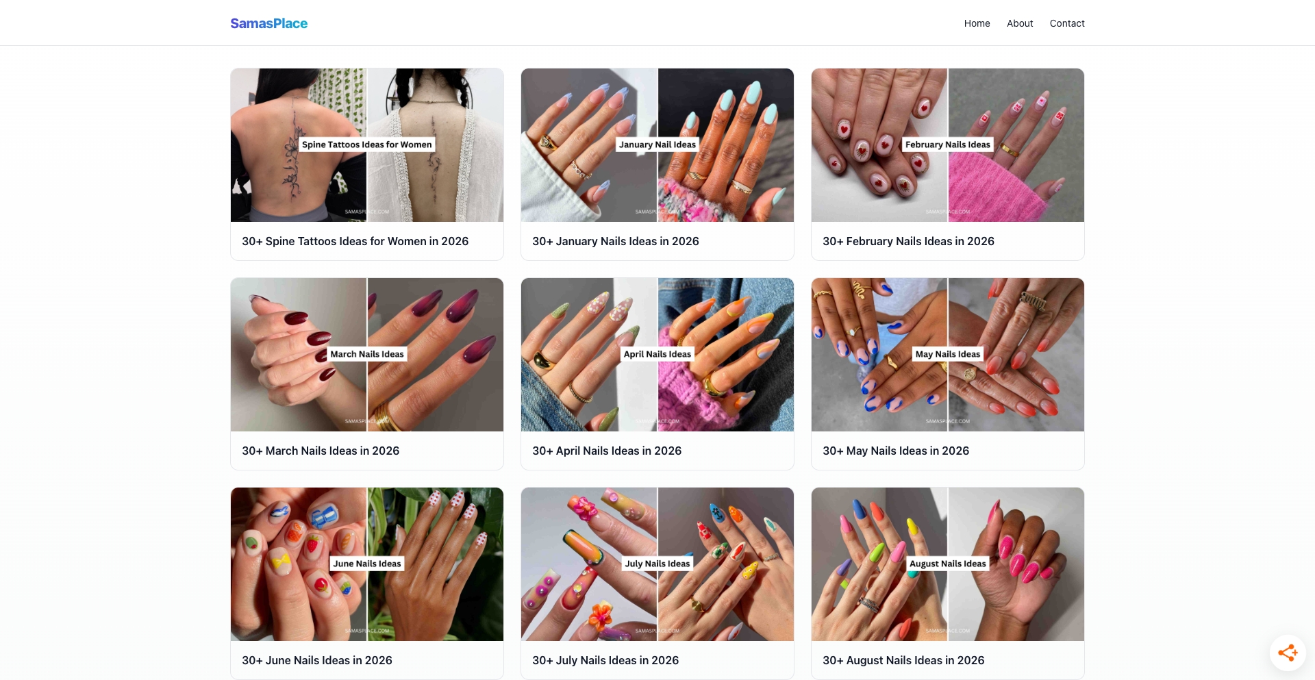 Samas Place monthly-template programmatic SEO template - 0 monthly traffic