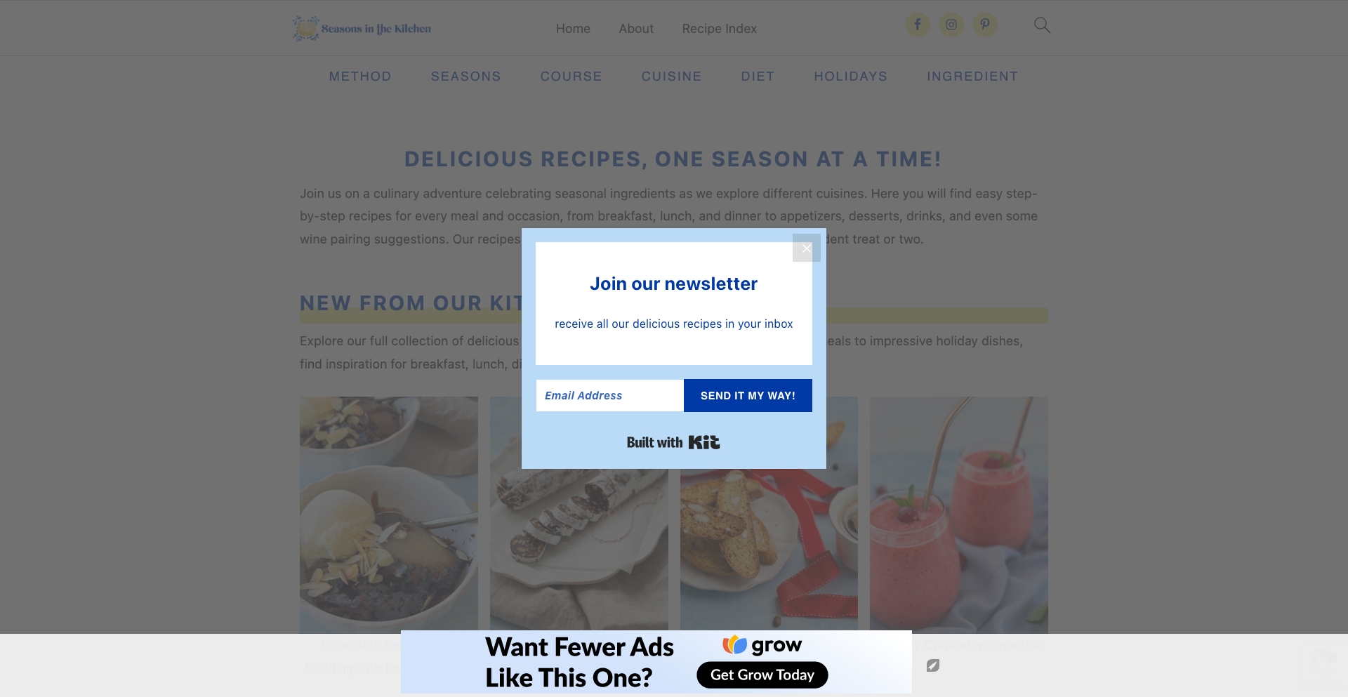 Seasonsinthekitchen recipe programmatic SEO template - 2178 monthly traffic