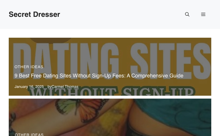 Secretdresser entity-database programmatic SEO template - 0 monthly traffic