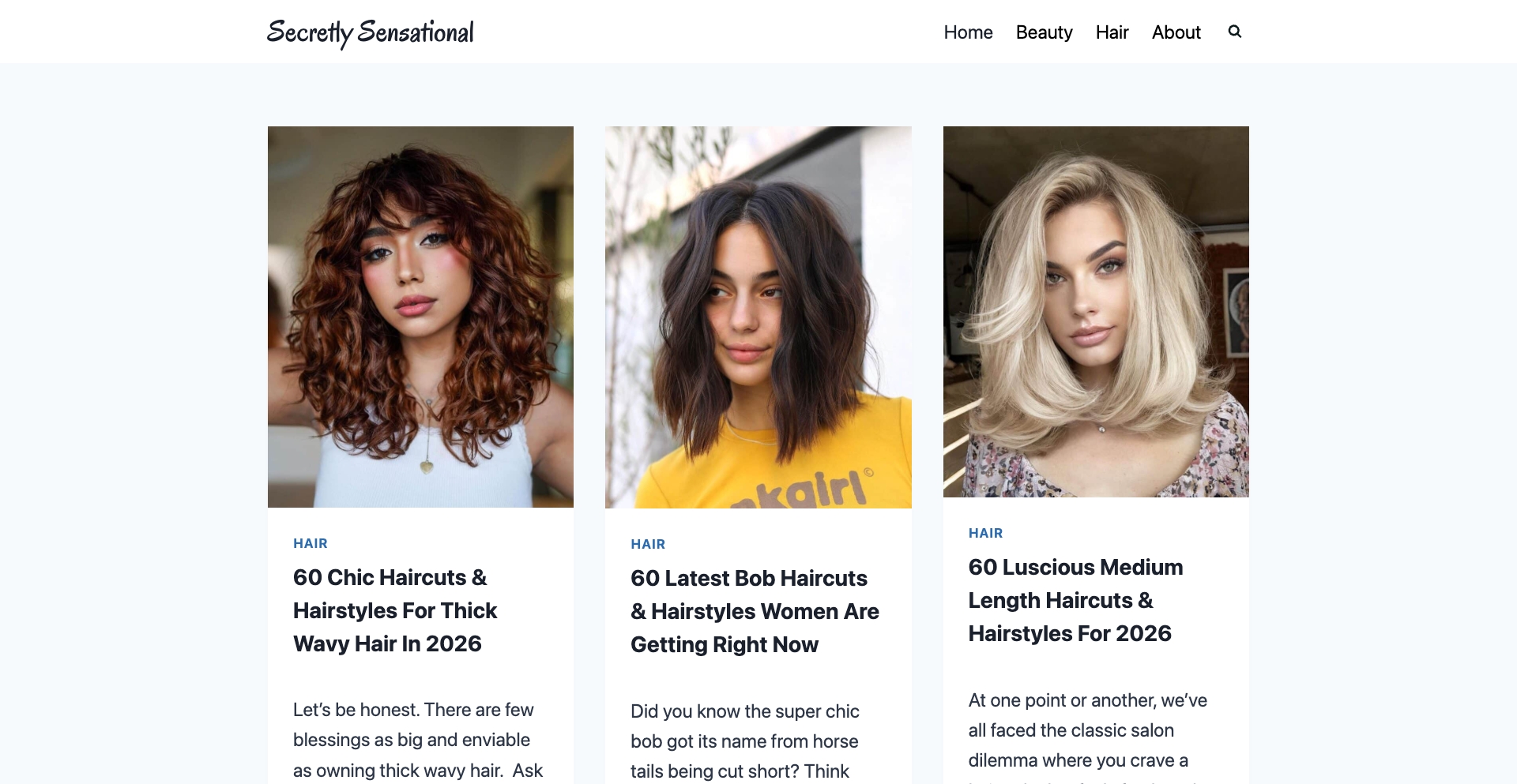 Secretly Sensational | Everything Lifestyle template programmatic SEO template - 2 monthly traffic