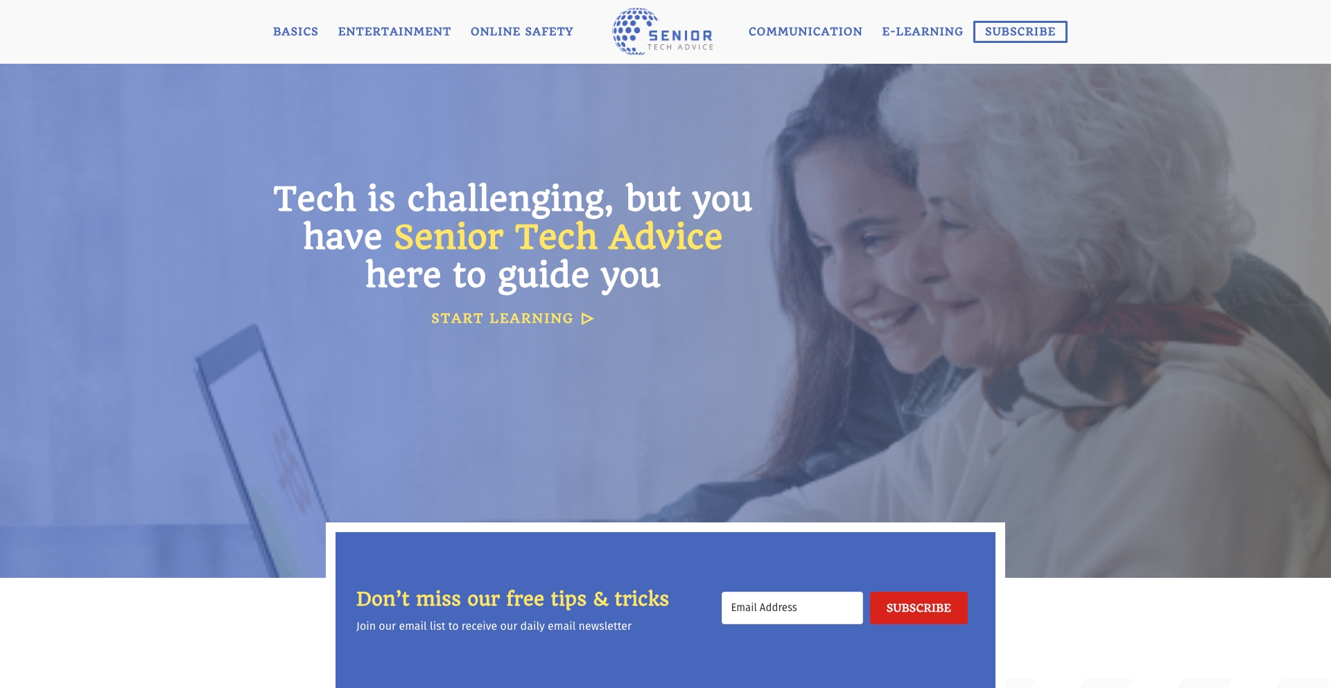 Seniortechadvice content programmatic SEO template - 0 monthly traffic