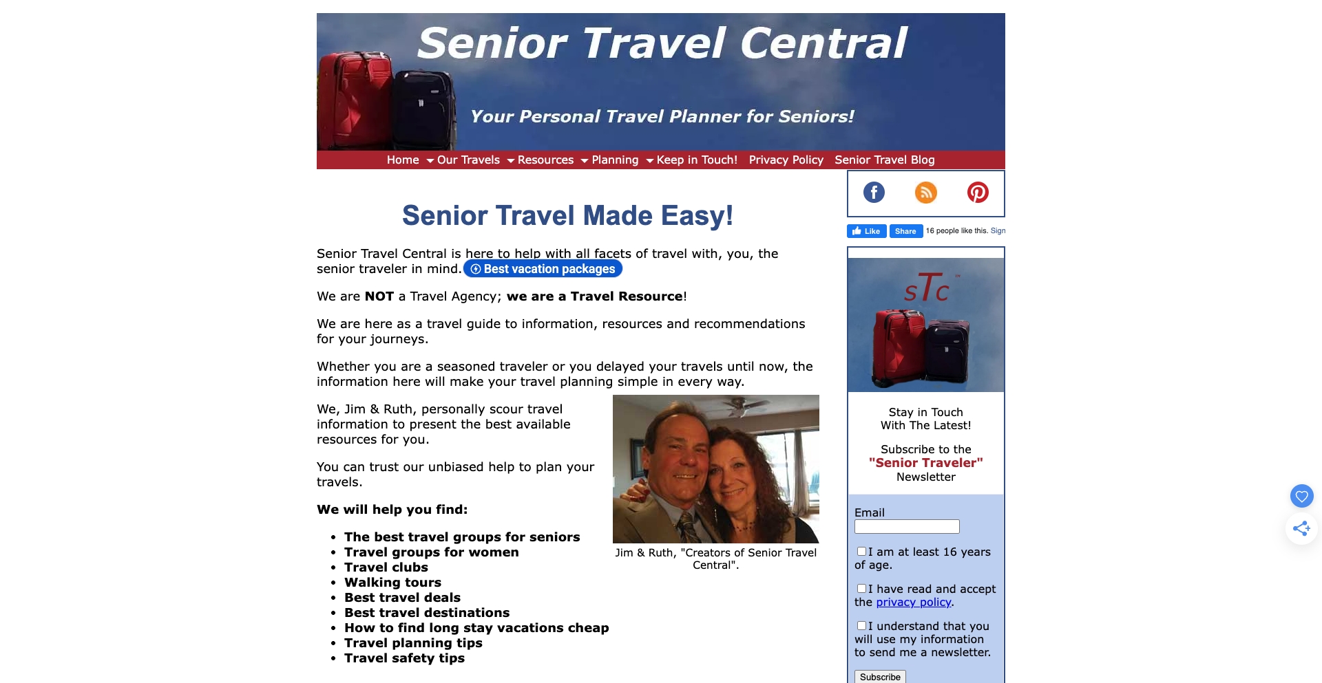 Seniortravelcentral location programmatic SEO template - 8 monthly traffic