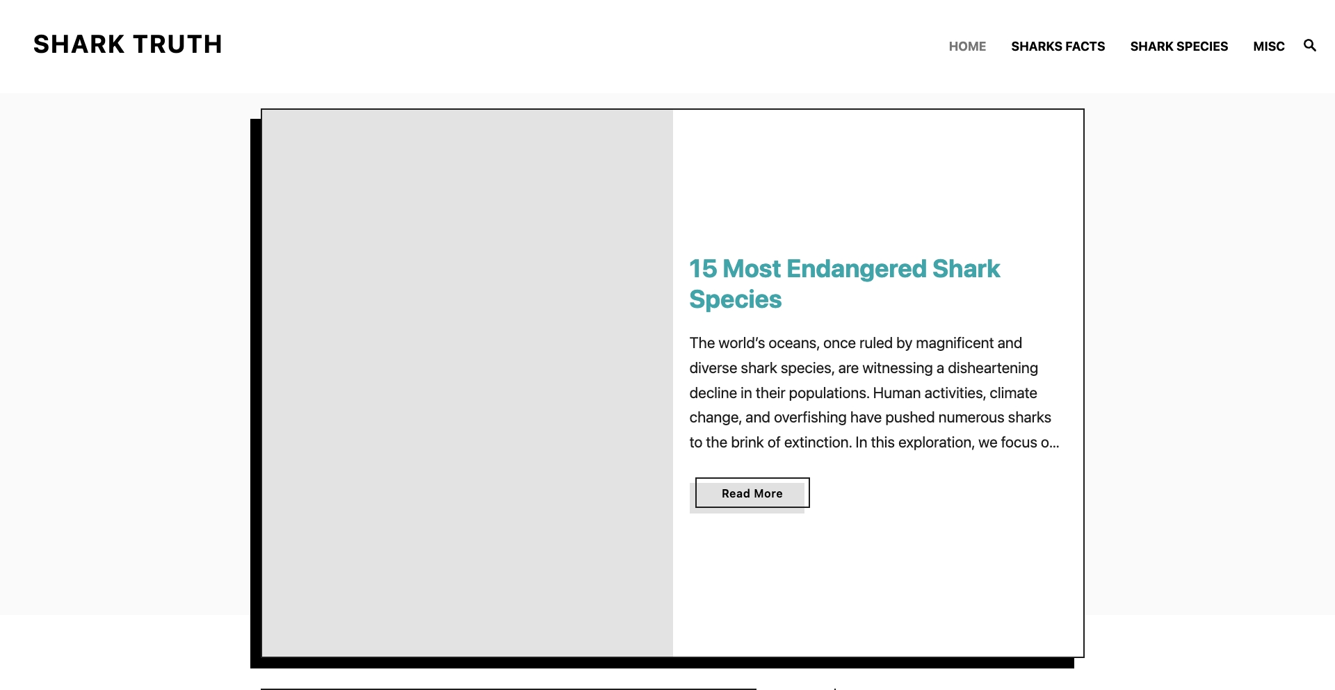 Shark Truth content programmatic SEO template - 80 monthly traffic