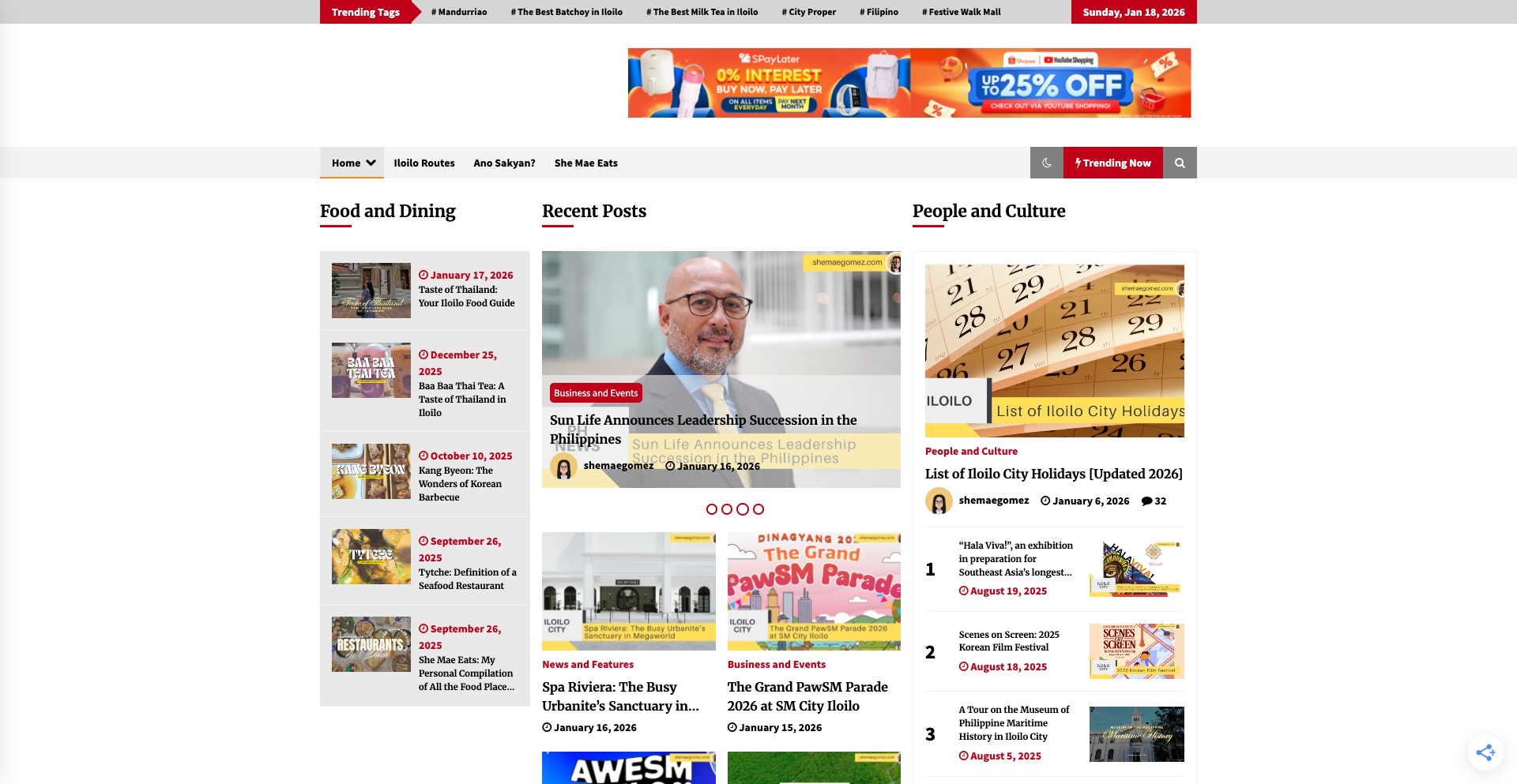 Iloilo Blogger She Mae location-data programmatic SEO template - 459 monthly traffic