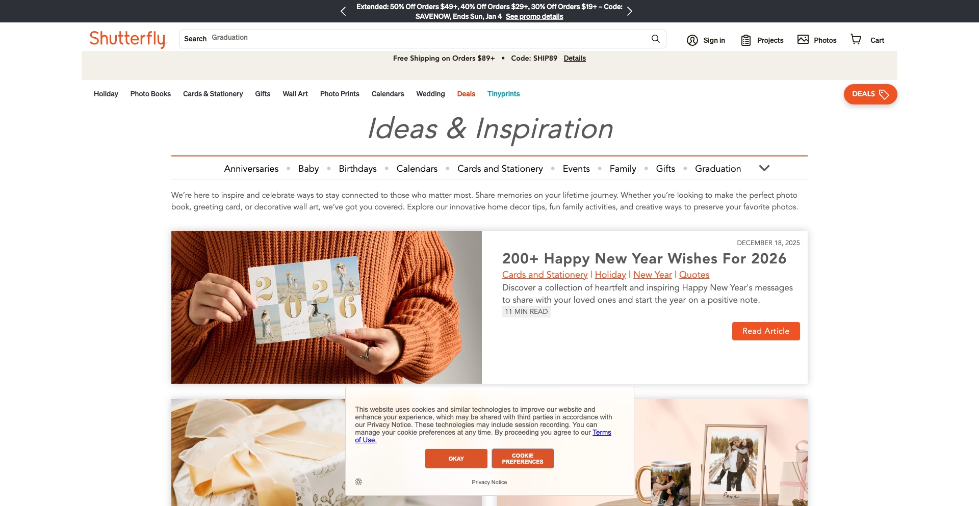 Shutterfly Ideas ai-generated programmatic SEO template - 10K+ monthly traffic