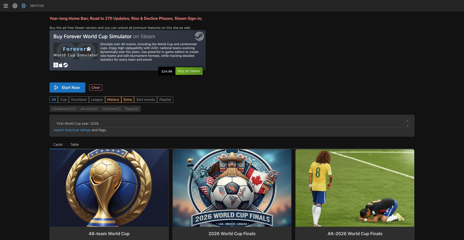 Sim Cups year-team-stadium programmatic SEO template - 468 monthly traffic