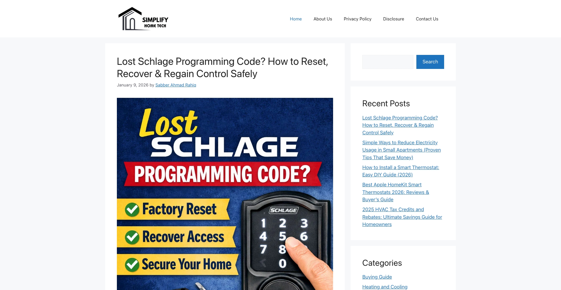 Simplify Home Tech question-answer programmatic SEO template - 0 monthly traffic
