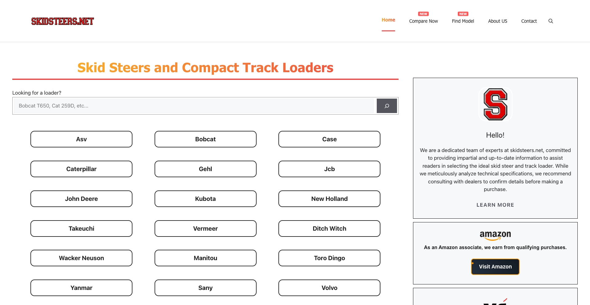 Skid Steers manufacturer-model programmatic SEO template - 0 monthly traffic