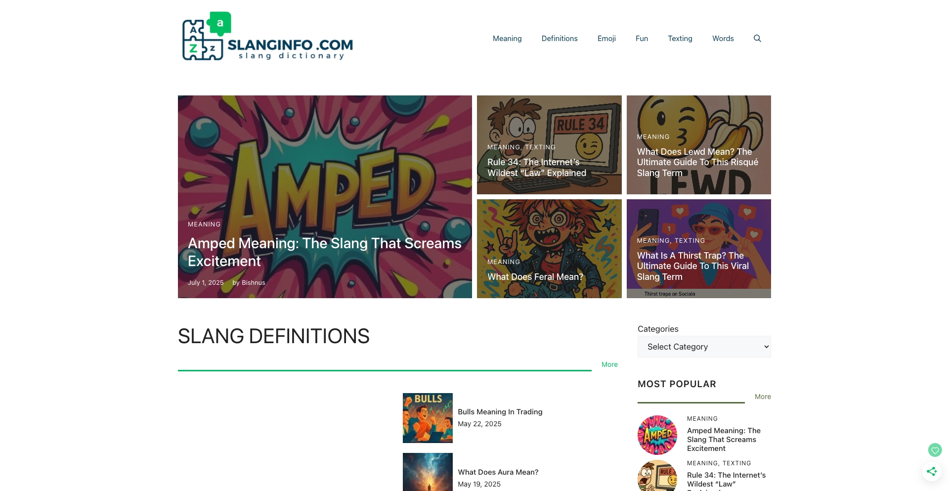 Slanginfo content programmatic SEO template - 246 monthly traffic
