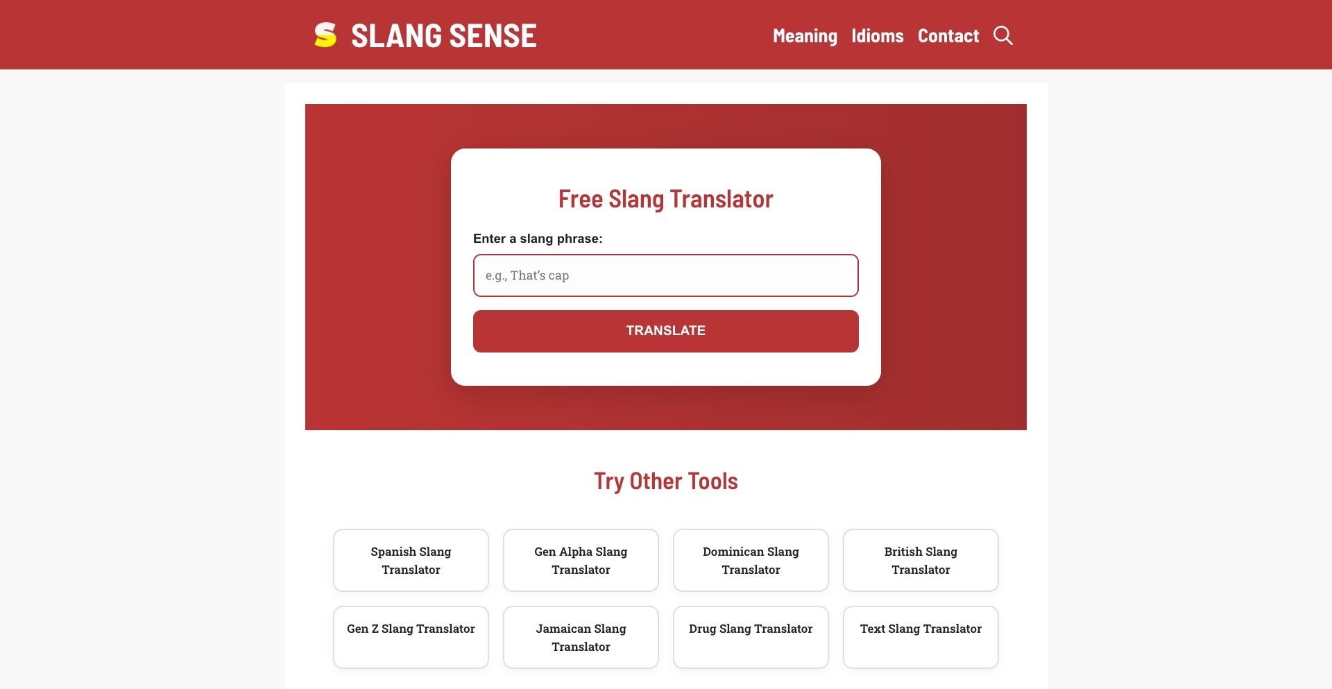 Slang Sense – What Does That Slang Mean? Find Out Now content programmatic SEO template - 37 monthly traffic