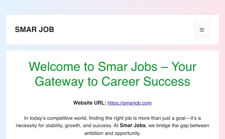 Smarjob content programmatic SEO template - 1 monthly traffic