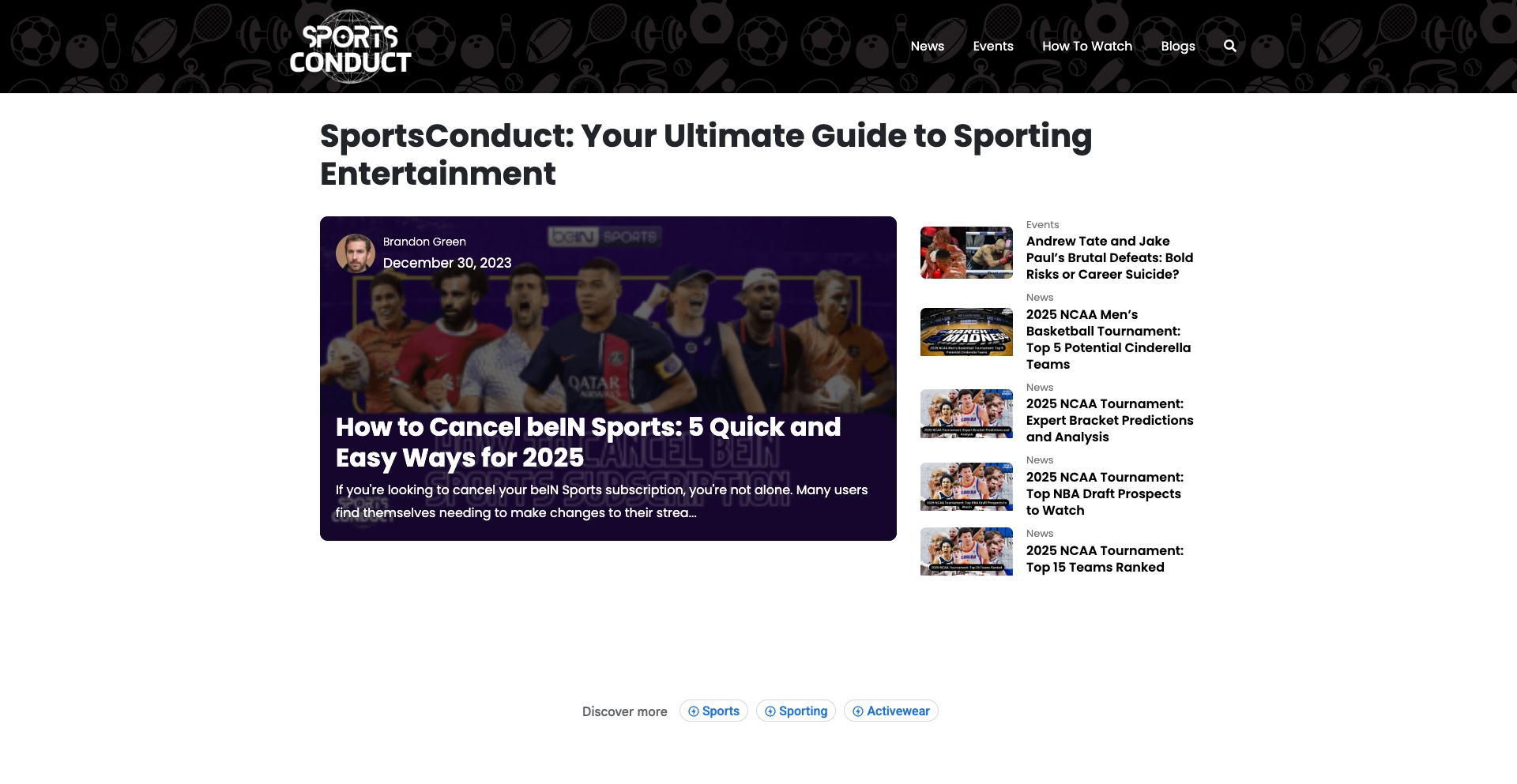 SportsConduct: Your Ultimate Guide to Sporting Entertainment question-answer programmatic SEO template - 7 monthly traffic