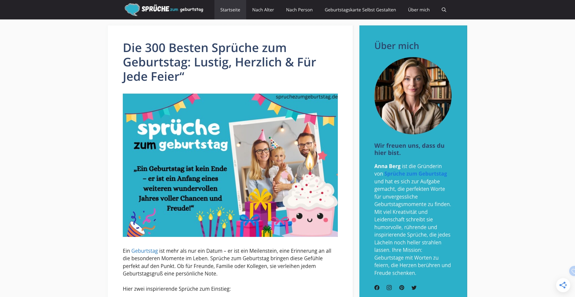 Spruche Zum Geburtstag recipient-age programmatic SEO template - 0 monthly traffic