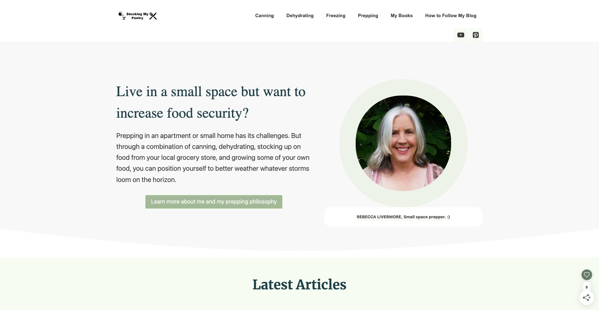 Stocking My Pantry method-matrix programmatic SEO template - 313 monthly traffic