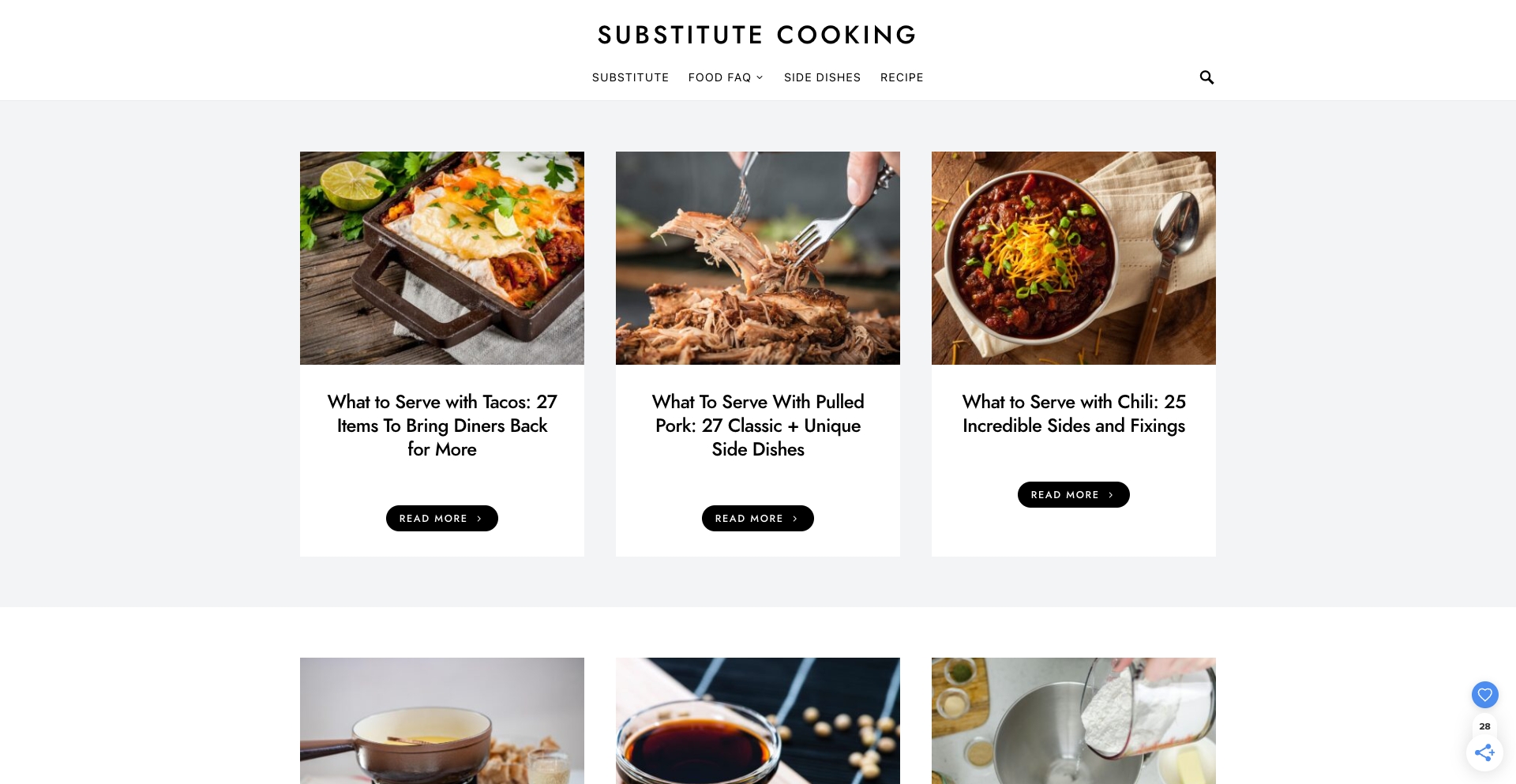 Substitutecooking ai-generated programmatic SEO template - 50K+ monthly traffic