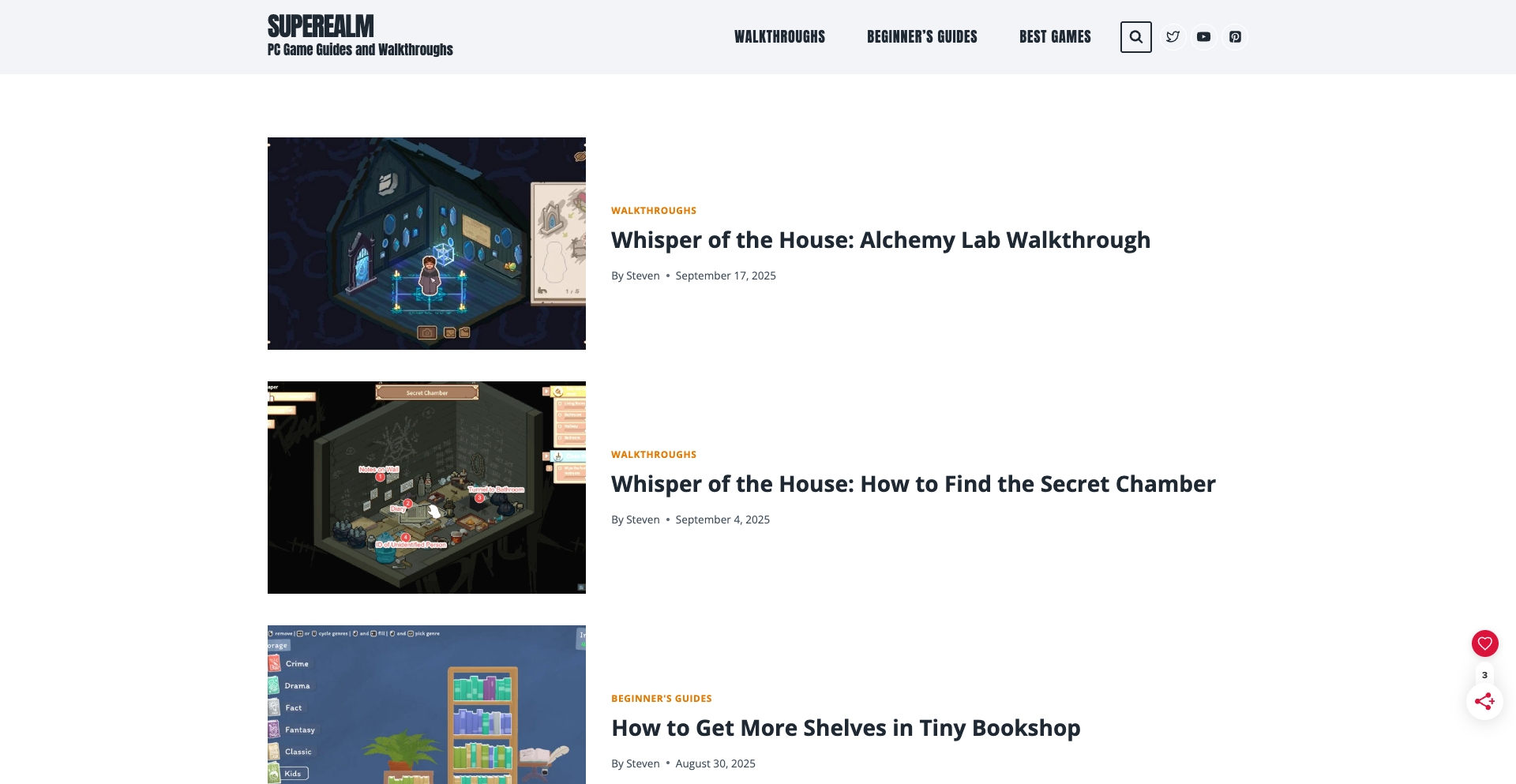 Superealm content programmatic SEO template - 189 monthly traffic