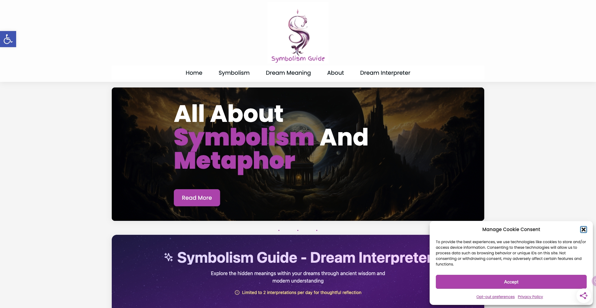 symbolismguide.com entity-database programmatic SEO template - 10K+ monthly traffic