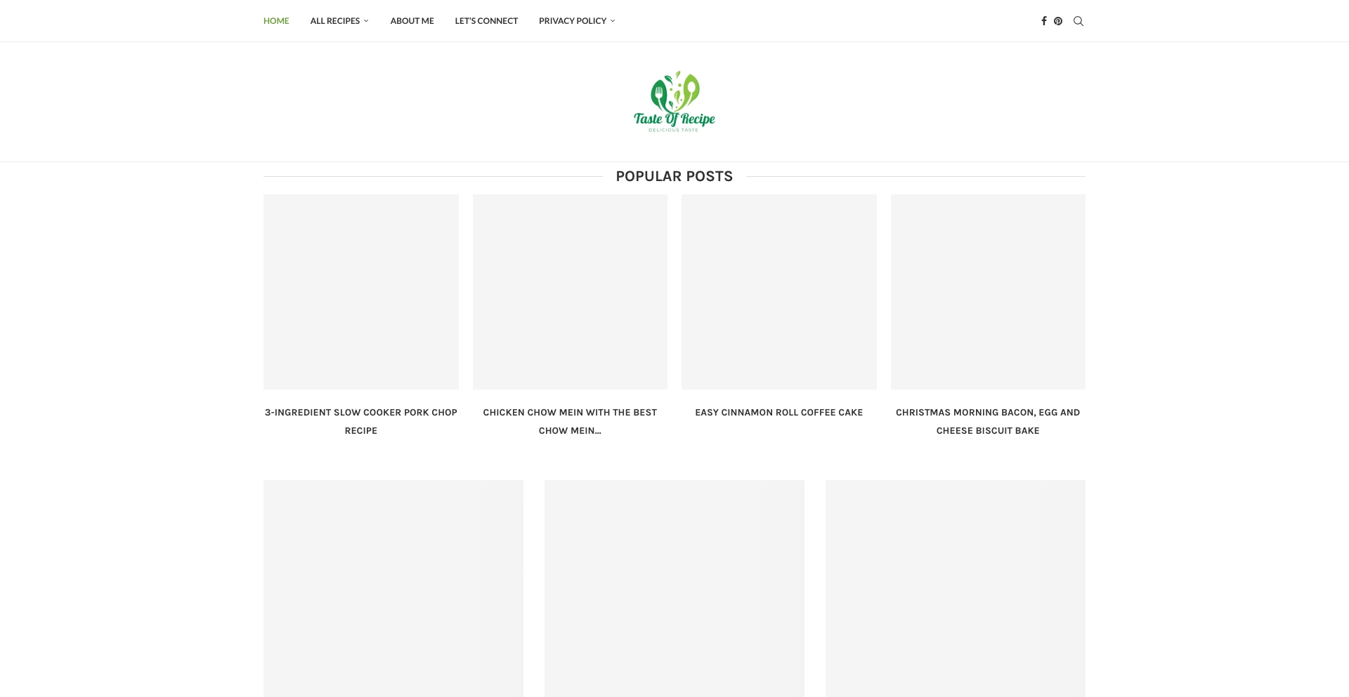 Tasteofrecipe content programmatic SEO template - 0 monthly traffic
