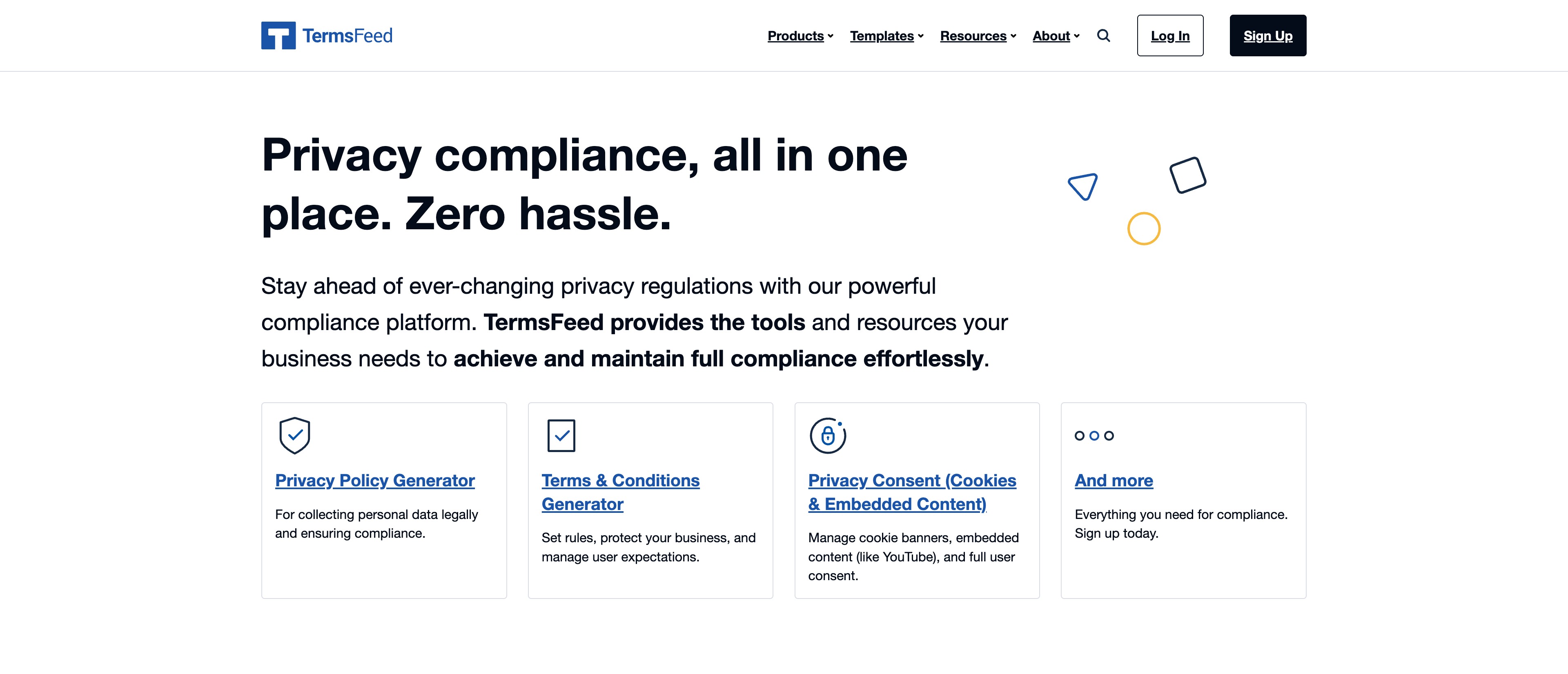 Termsfeed ai-generated programmatic SEO template - 10K+ monthly traffic